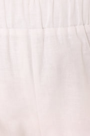 BOTTOMS @Bianca Frill Hem Shorts - White