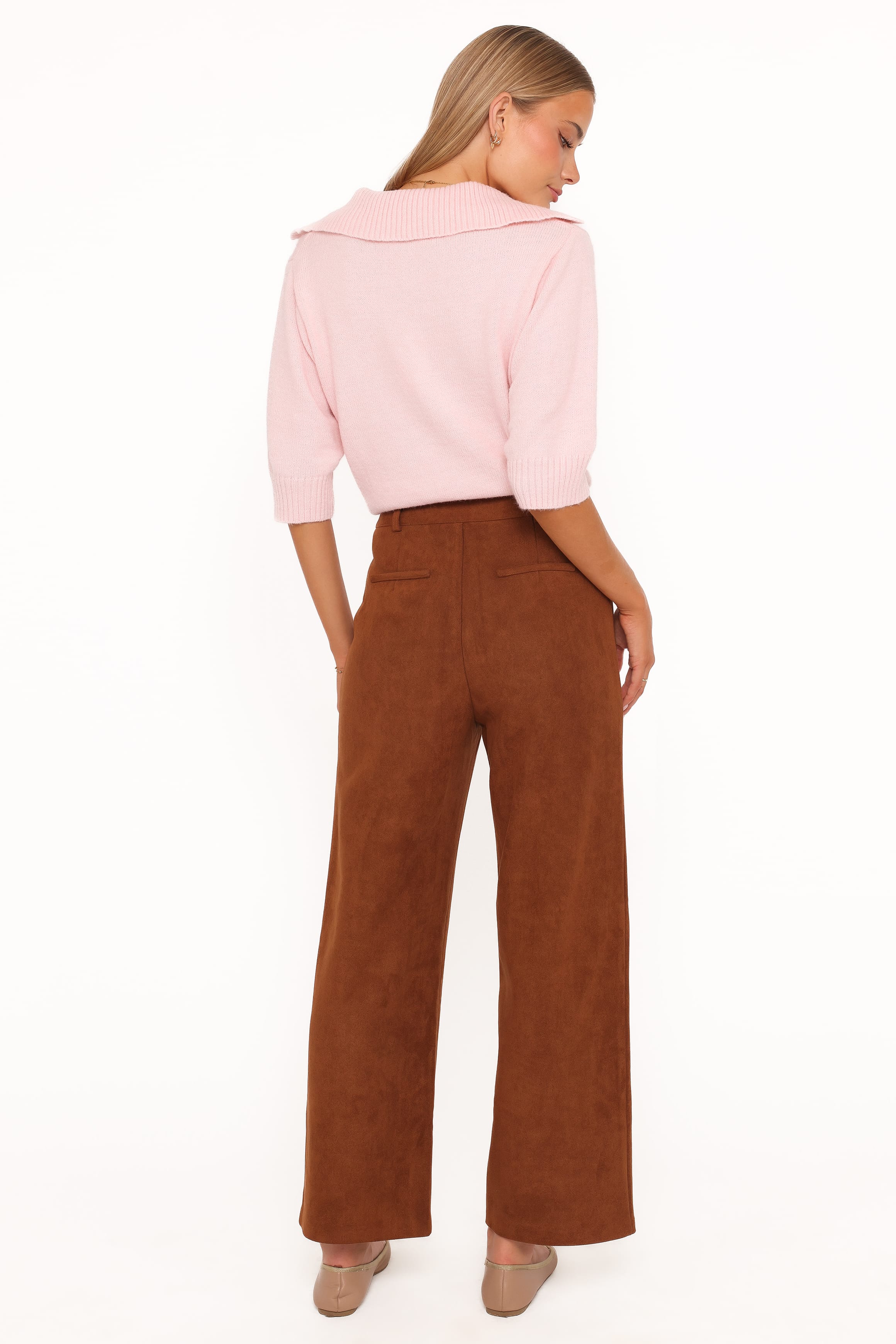 BOTTOMS Bodie Faux Suede Pant - Copper Tan