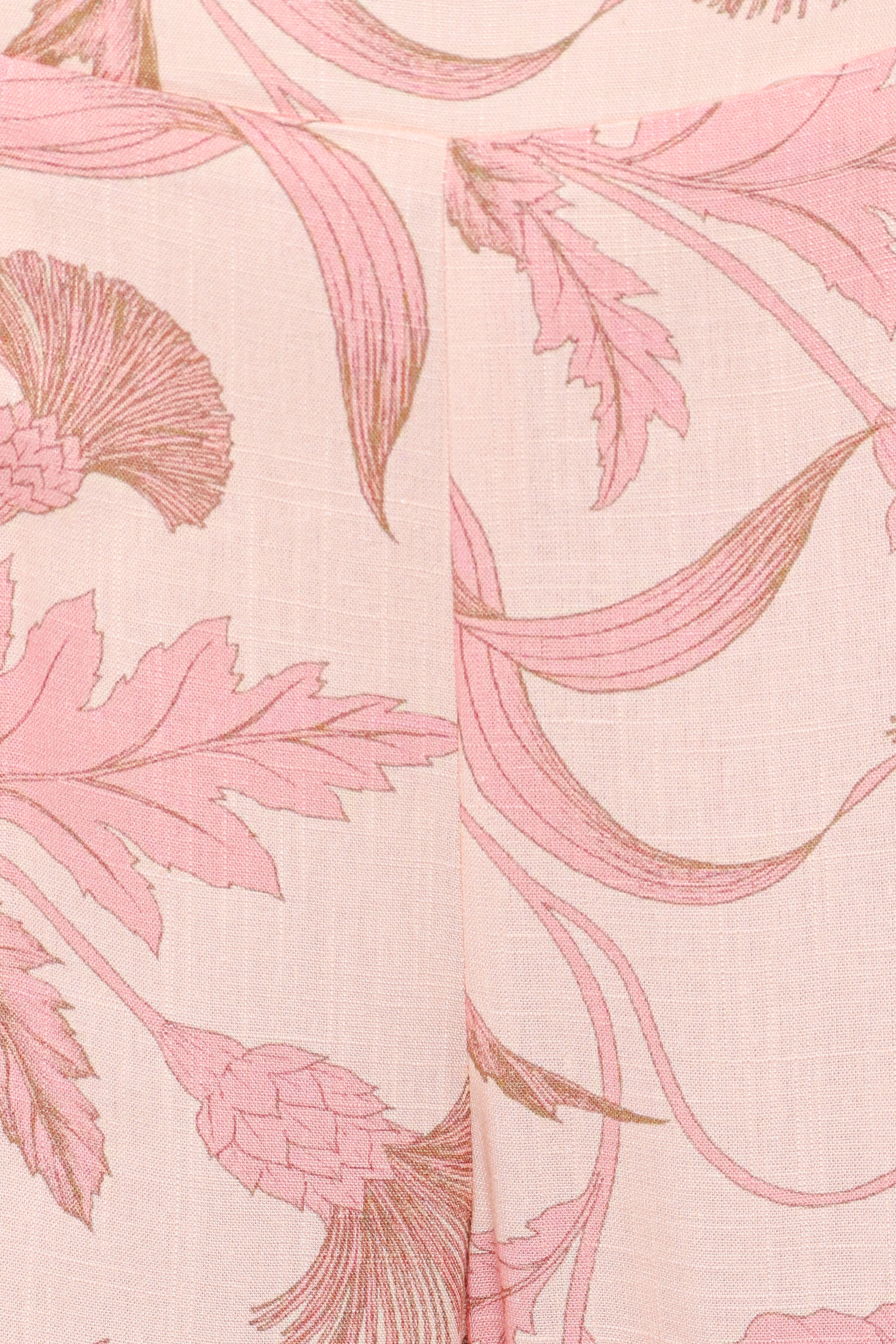 BOTTOMS Brayden Wide Leg Linen Pant - Pink Floral