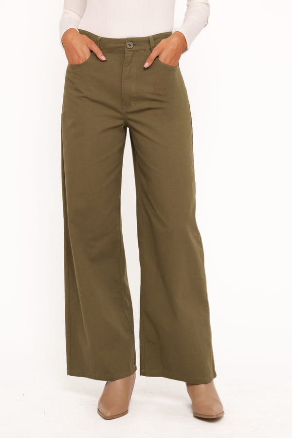 BOTTOMS Brynn Straight Leg Pants - Khaki
