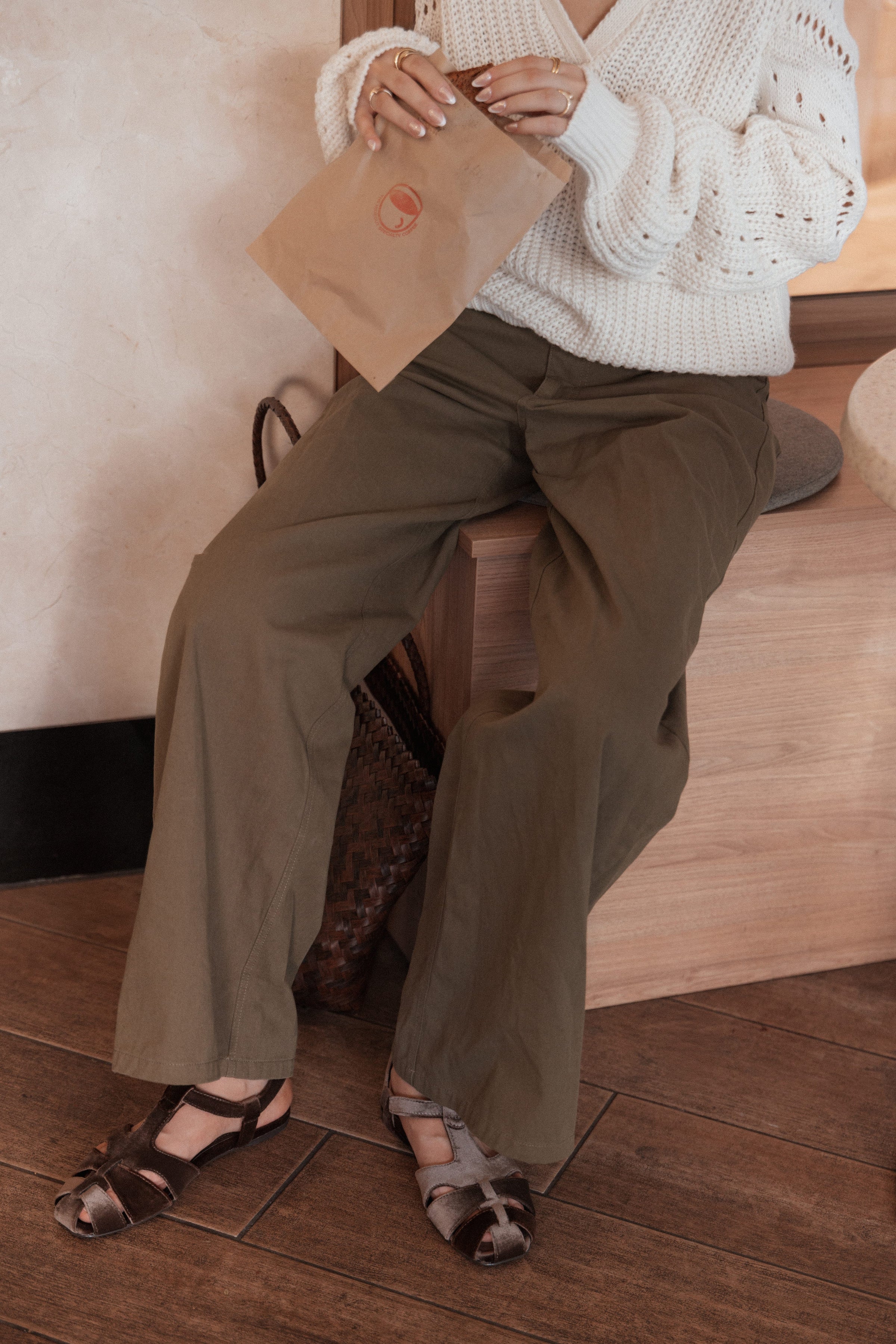 BOTTOMS Brynn Straight Leg Pants - Khaki