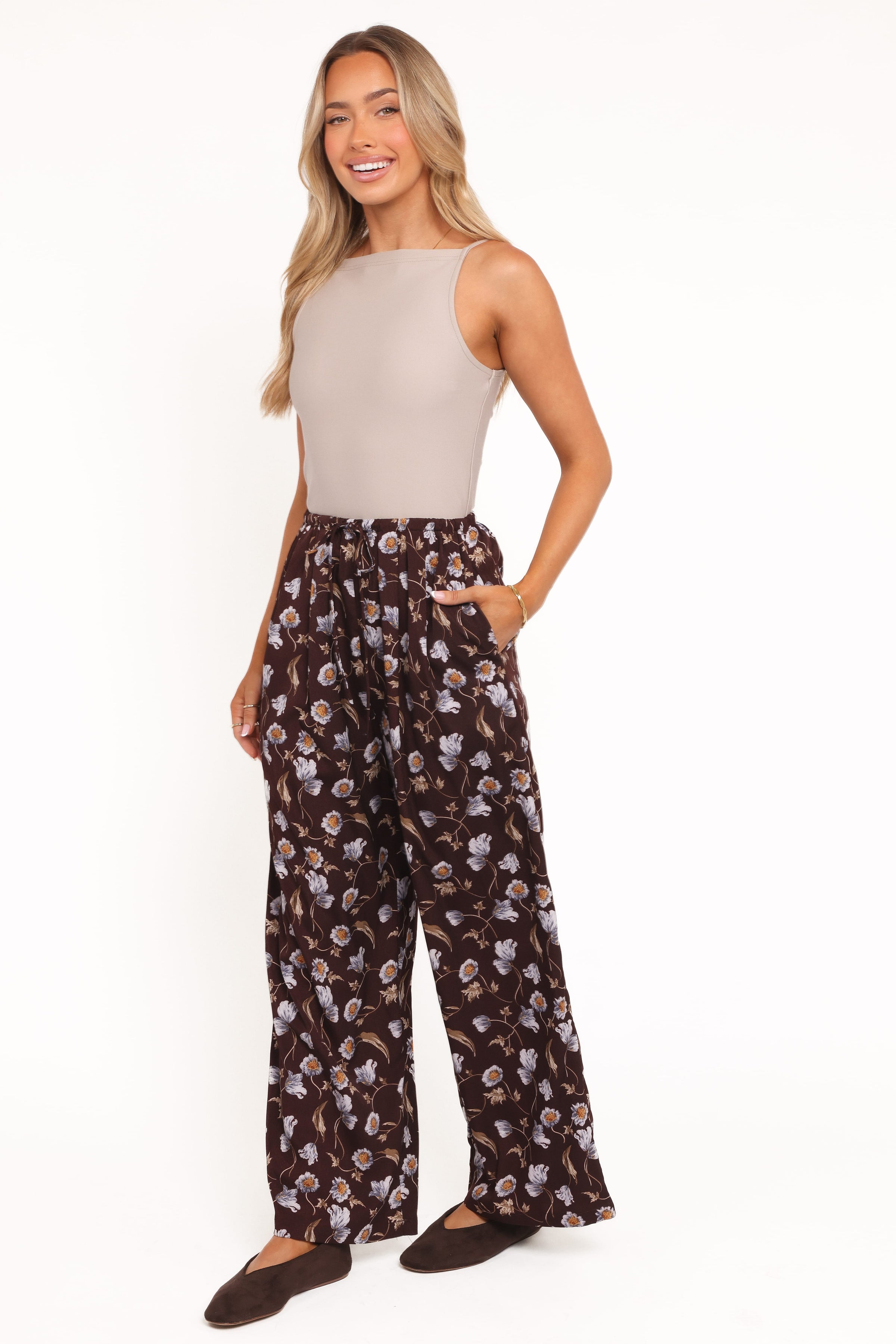 BOTTOMS Calantha Wide Leg Pants - Fall Floral