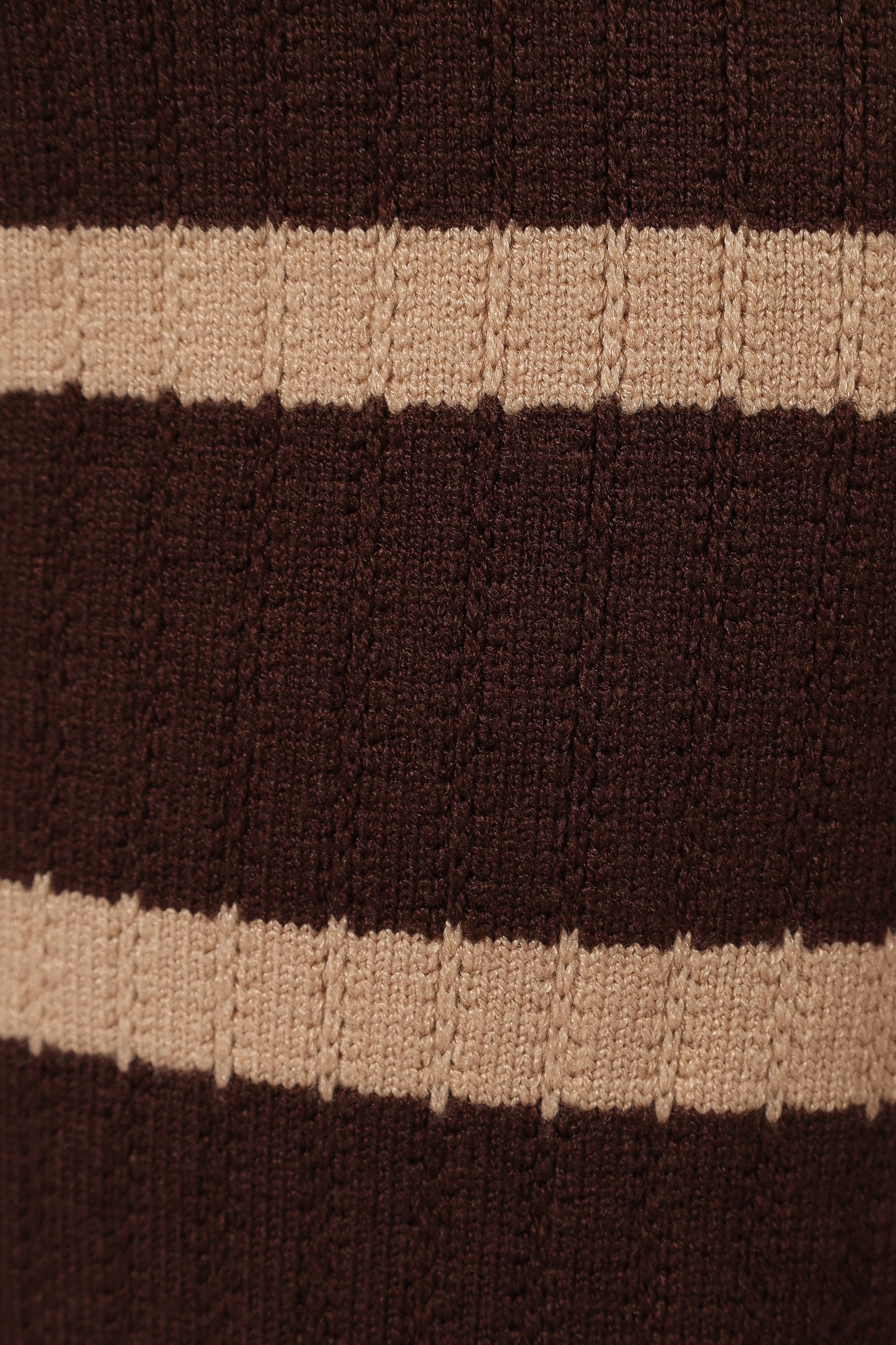 BOTTOMS @Carina Knit Pant - Chocolate Brown Stripe
