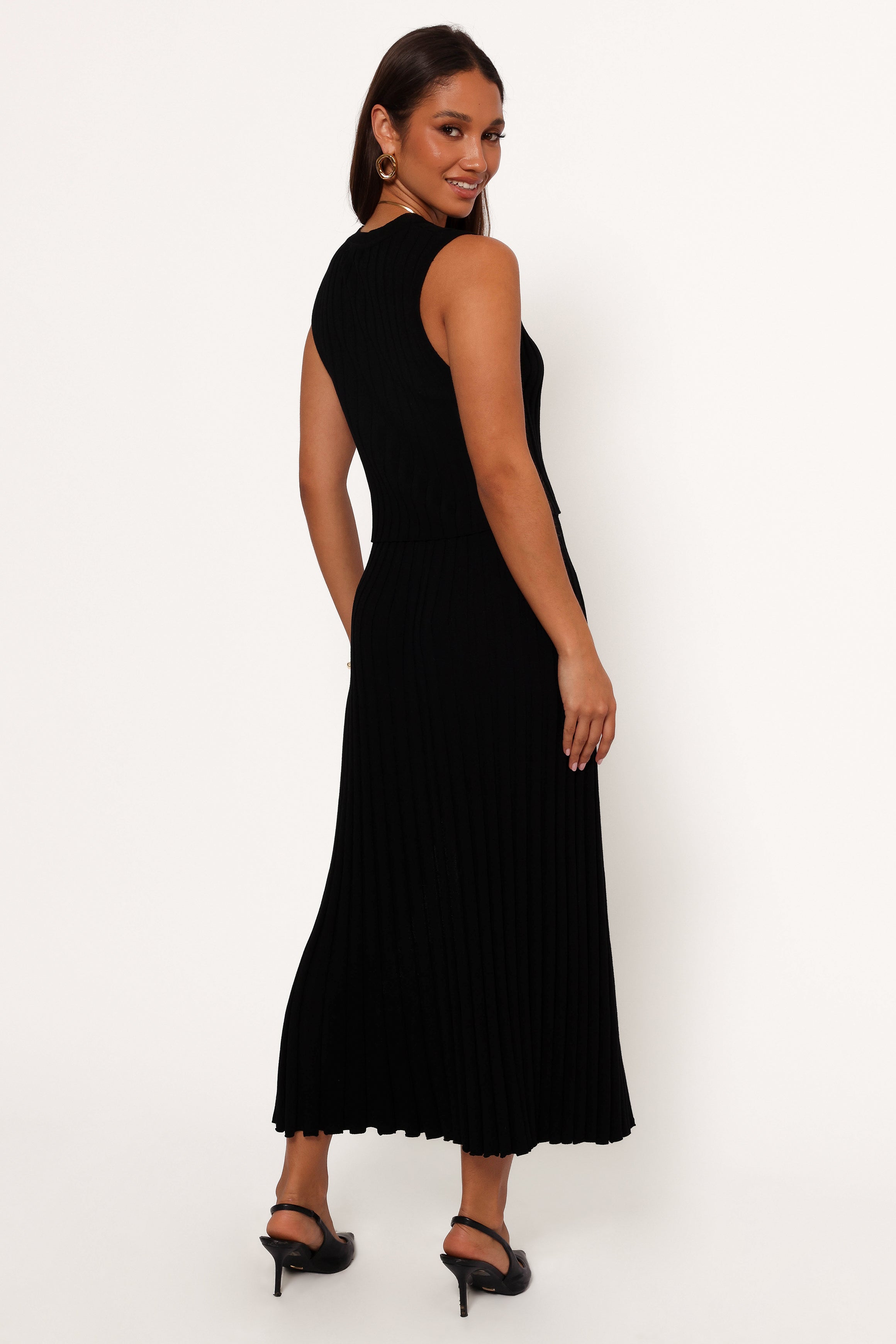 BOTTOMS Carson Knit Midi Skirt - Black