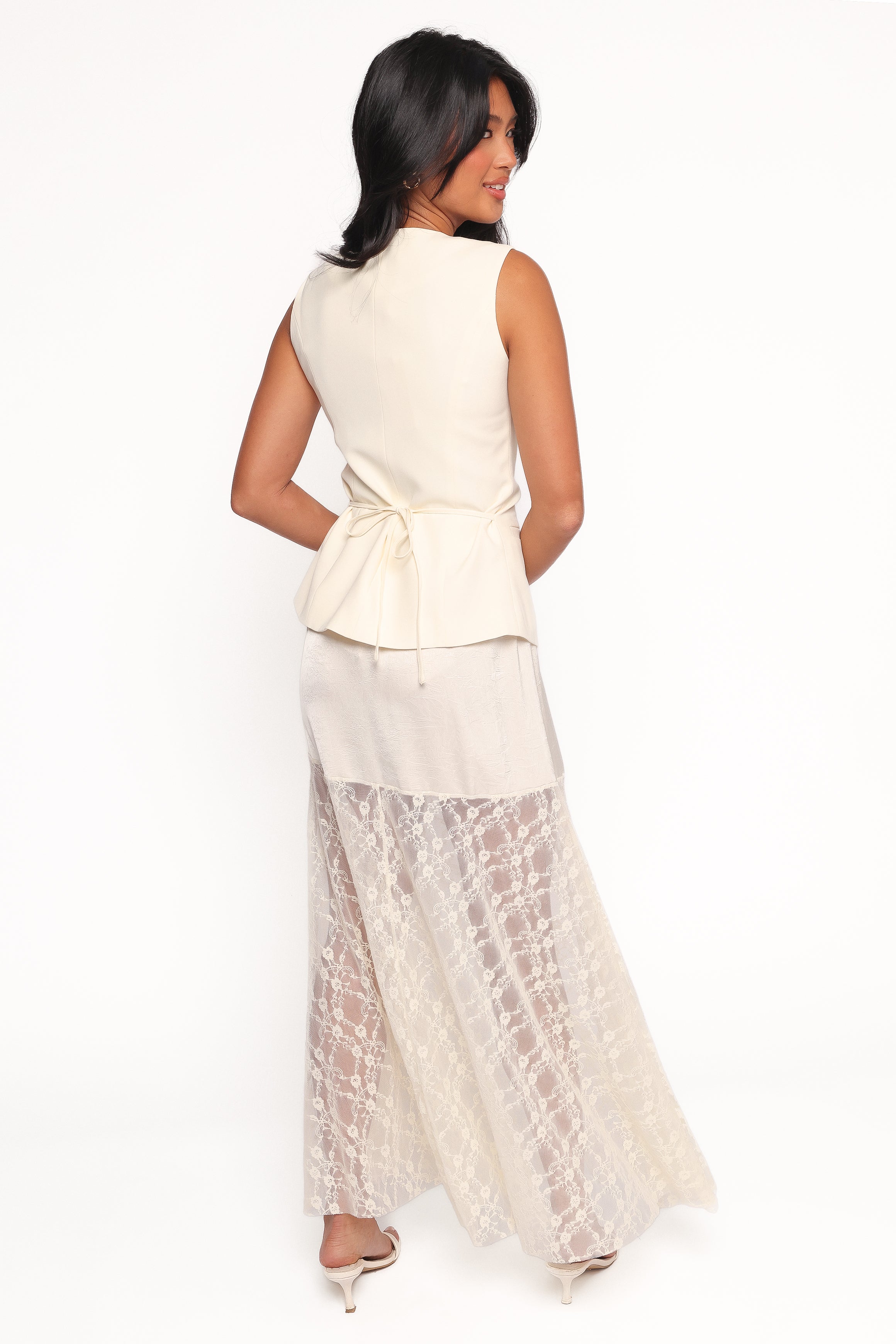 BOTTOMS Chapel Lace Maxi Skirt - Cream