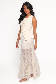 BOTTOMS Chapel Lace Maxi Skirt - Cream