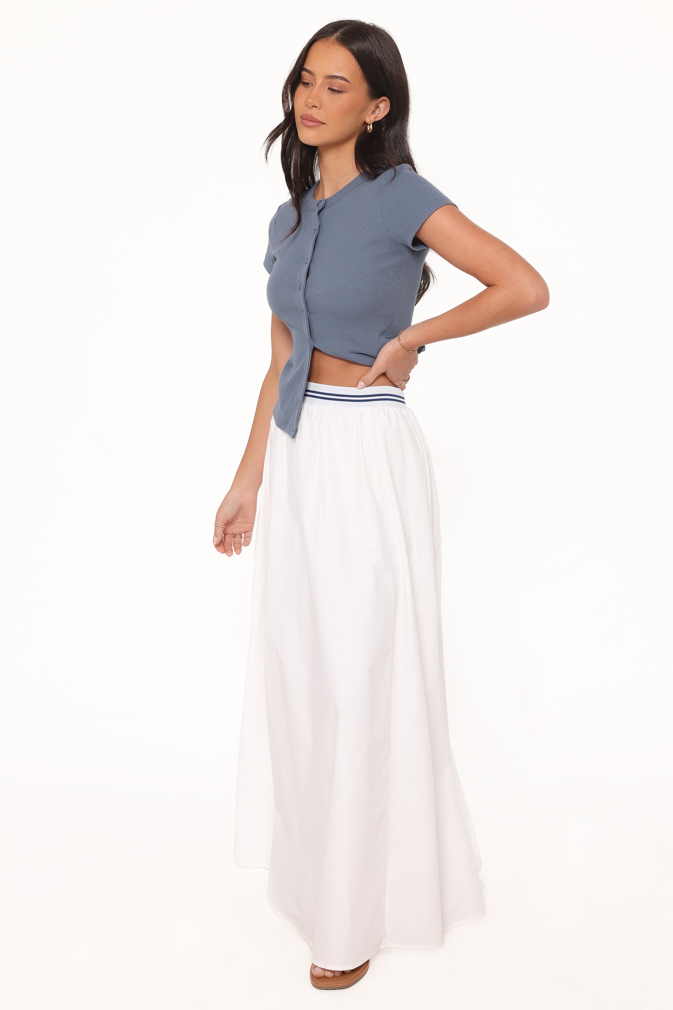 BOTTOMS Christine Maxi Skirt - White
