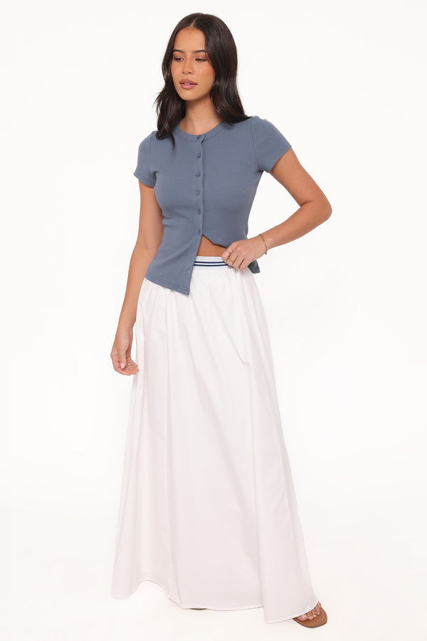BOTTOMS Christine Maxi Skirt - White