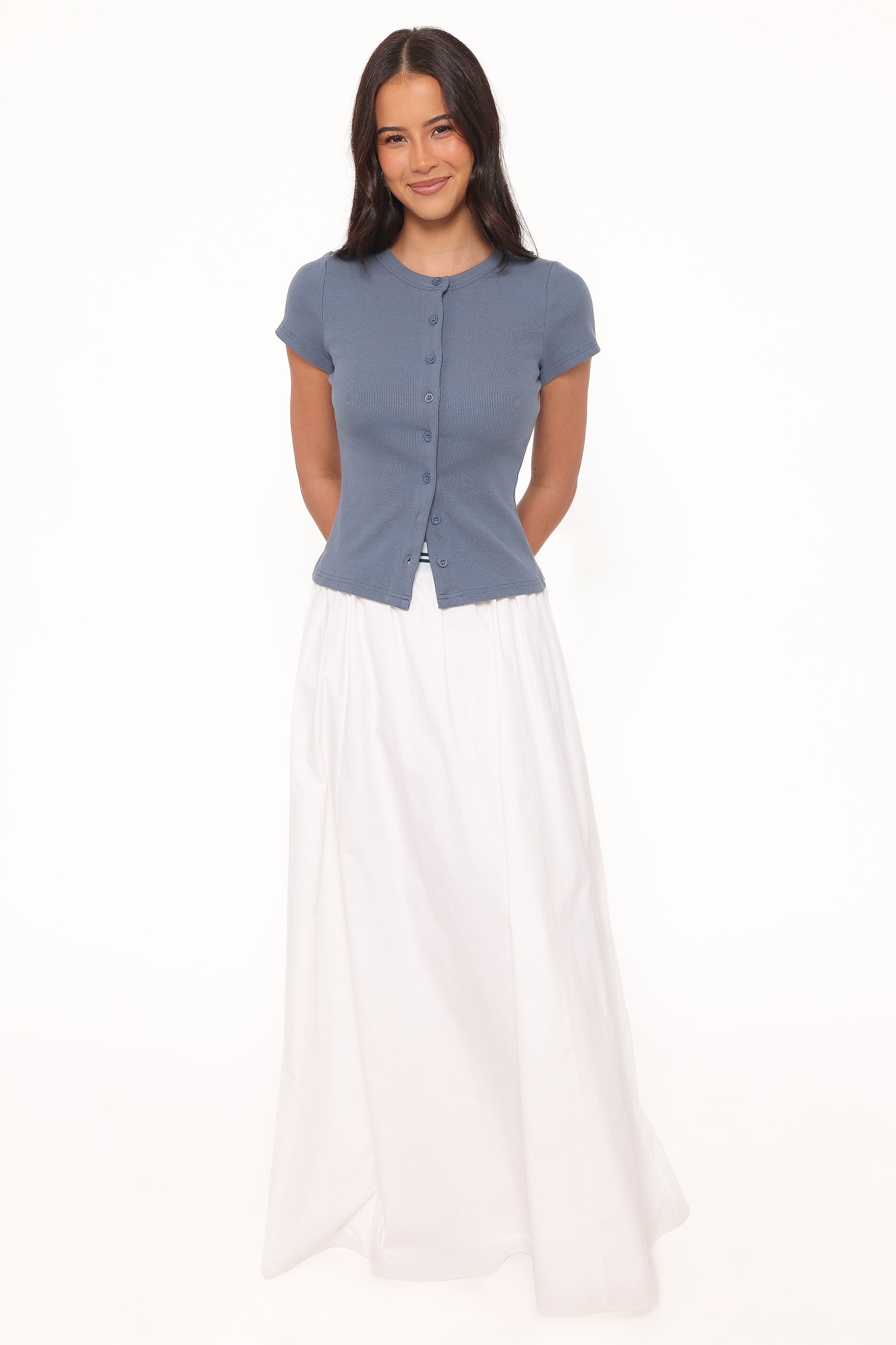BOTTOMS Christine Maxi Skirt - White