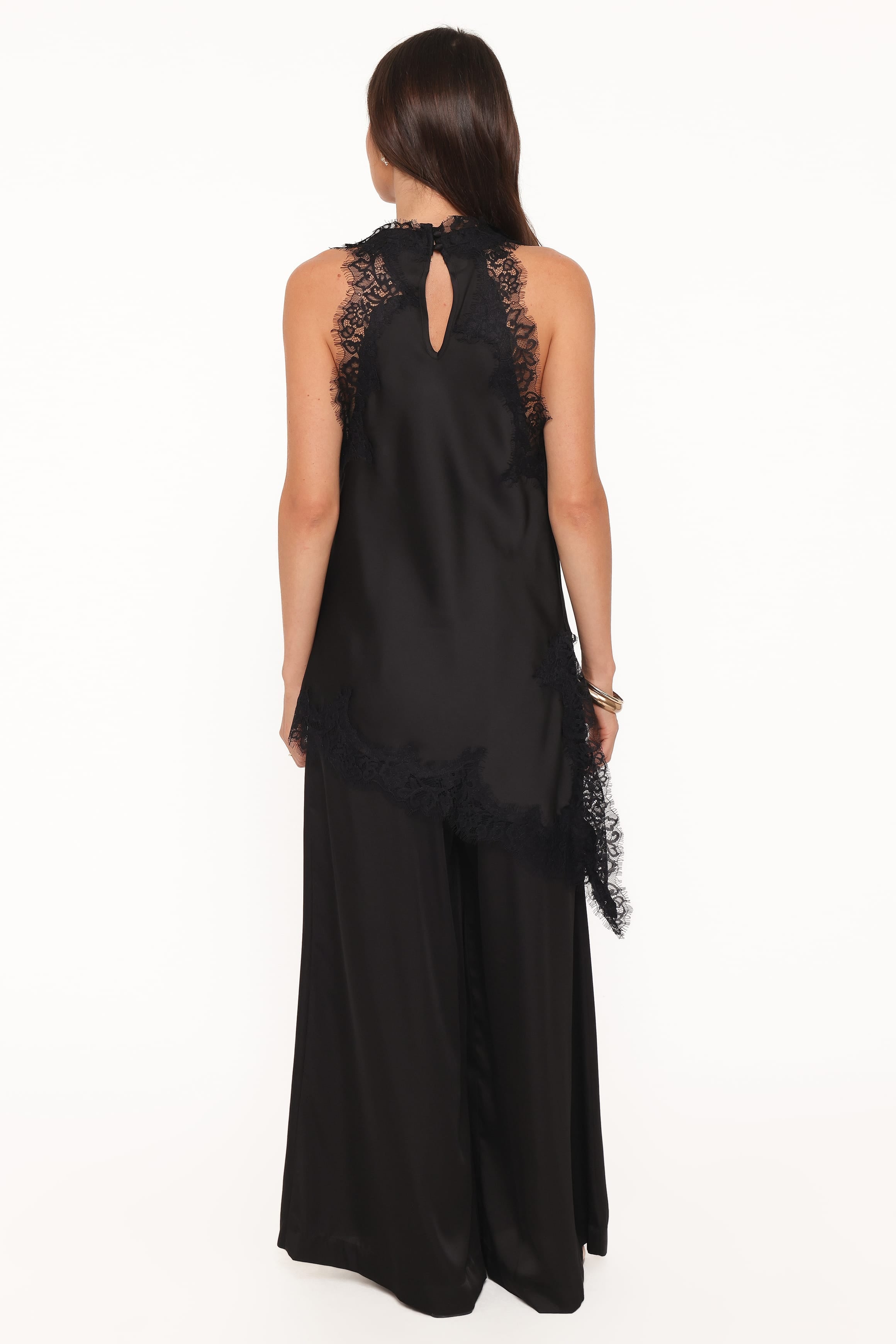 BOTTOMS Clara Wide Leg Tailored Pant - Black