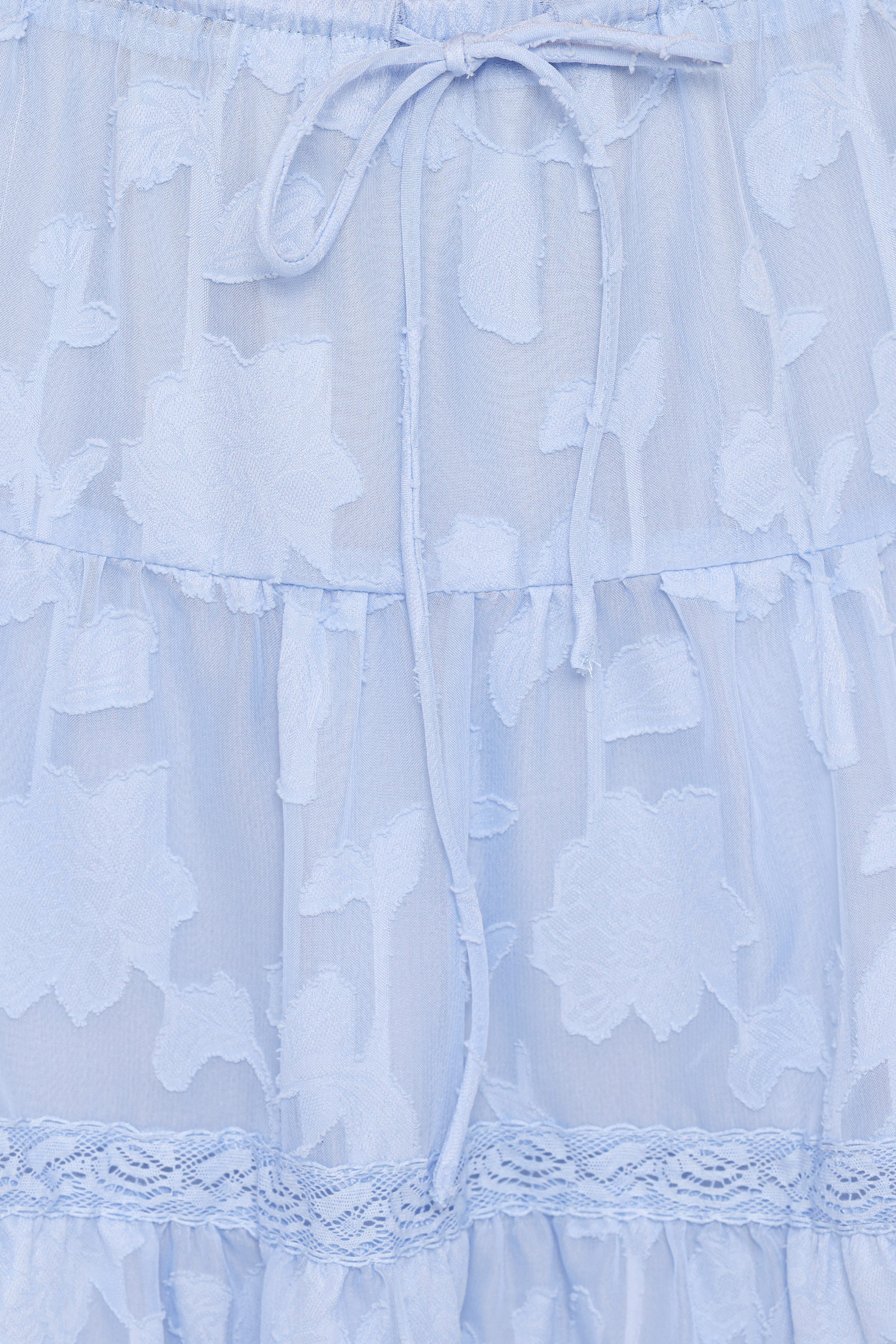BOTTOMS Clodagh Textured Tiered Mini Skirt - Powder Blue