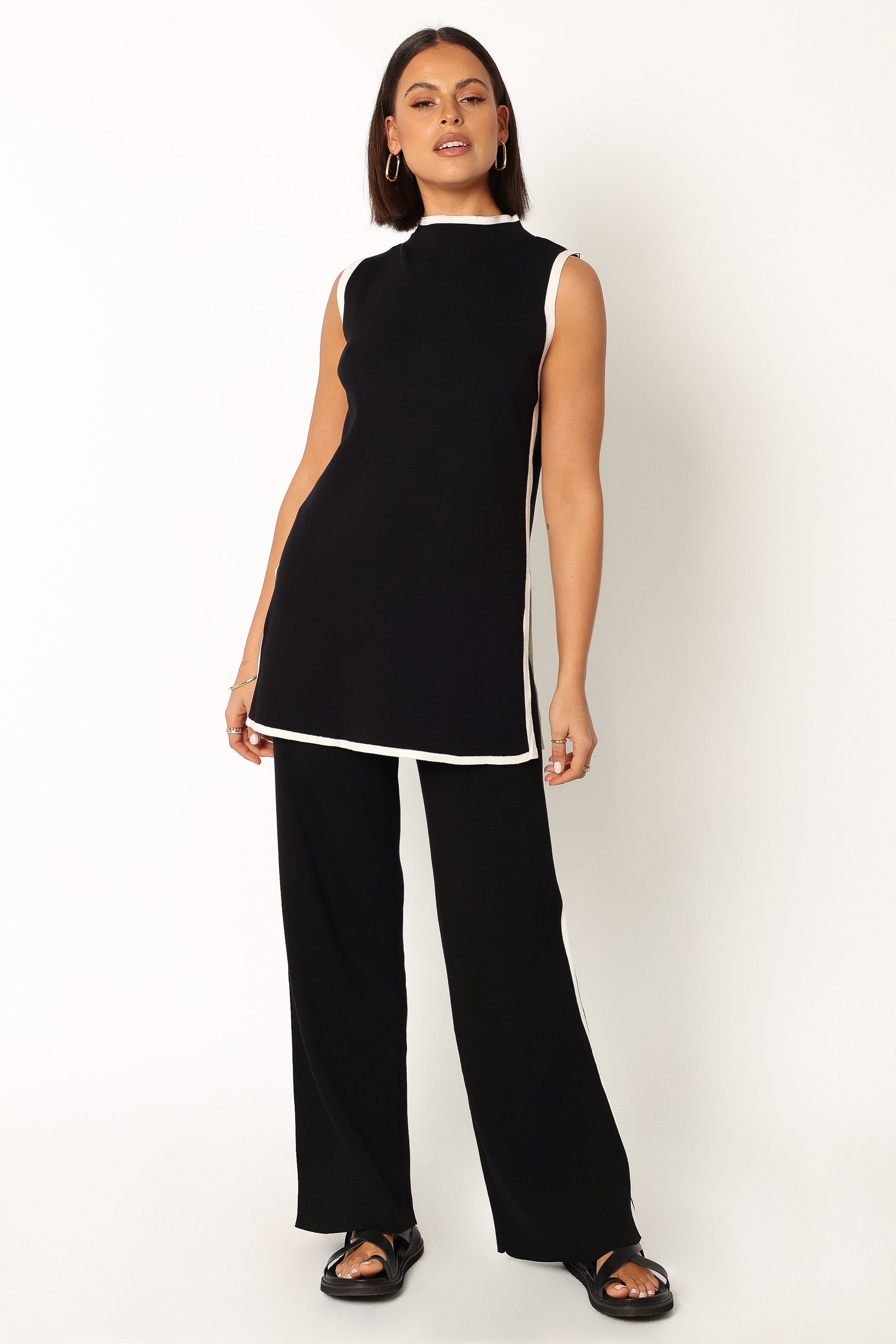 BOTTOMS @Collins Knit Pant - Black