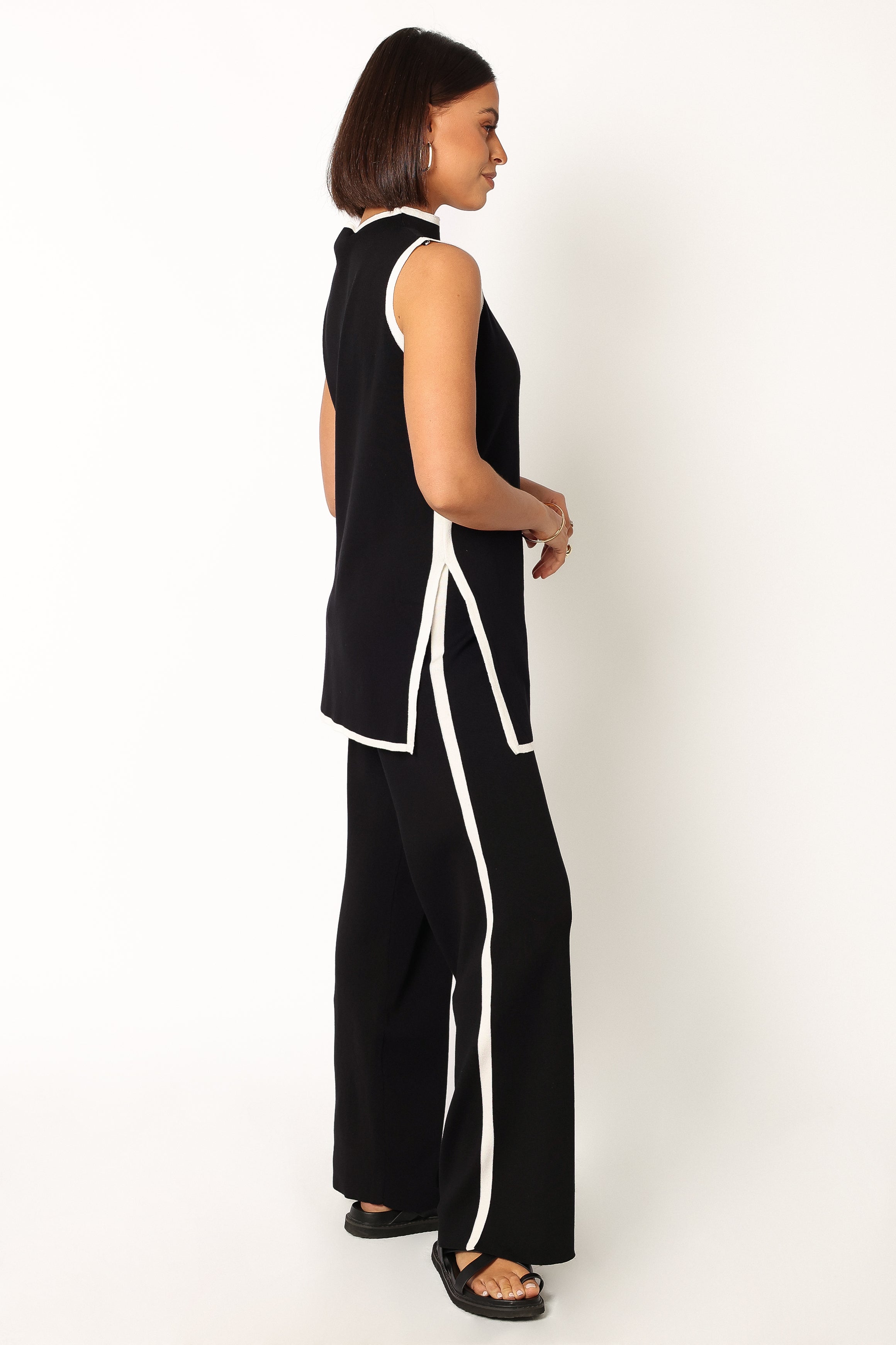 BOTTOMS @Collins Knit Pant - Black