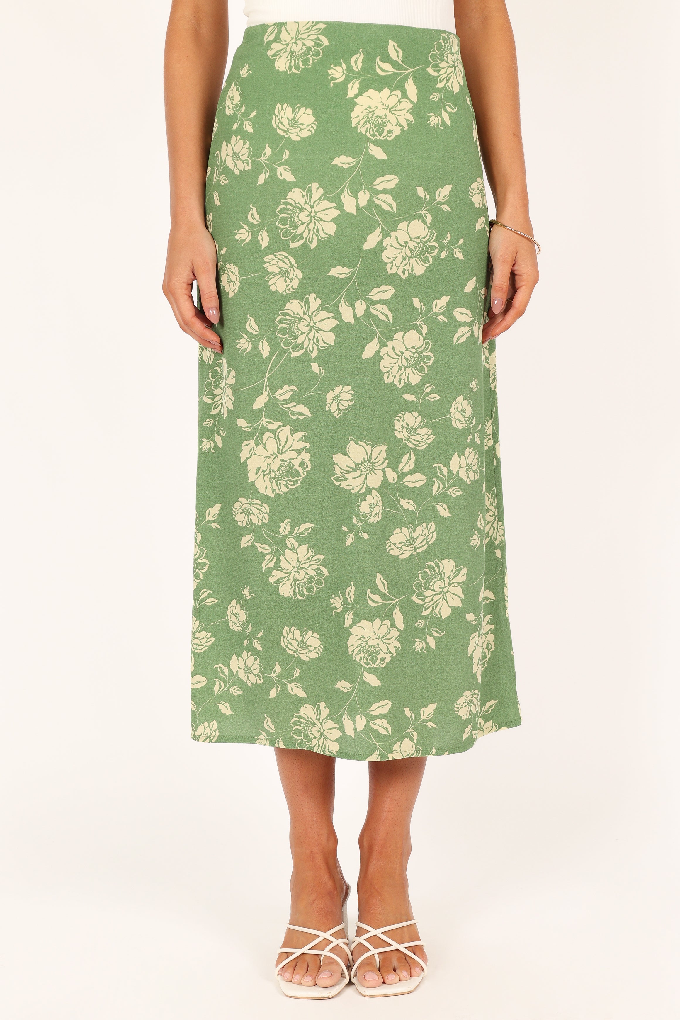 BOTTOMS @Cordelia Midi Skirt - Green