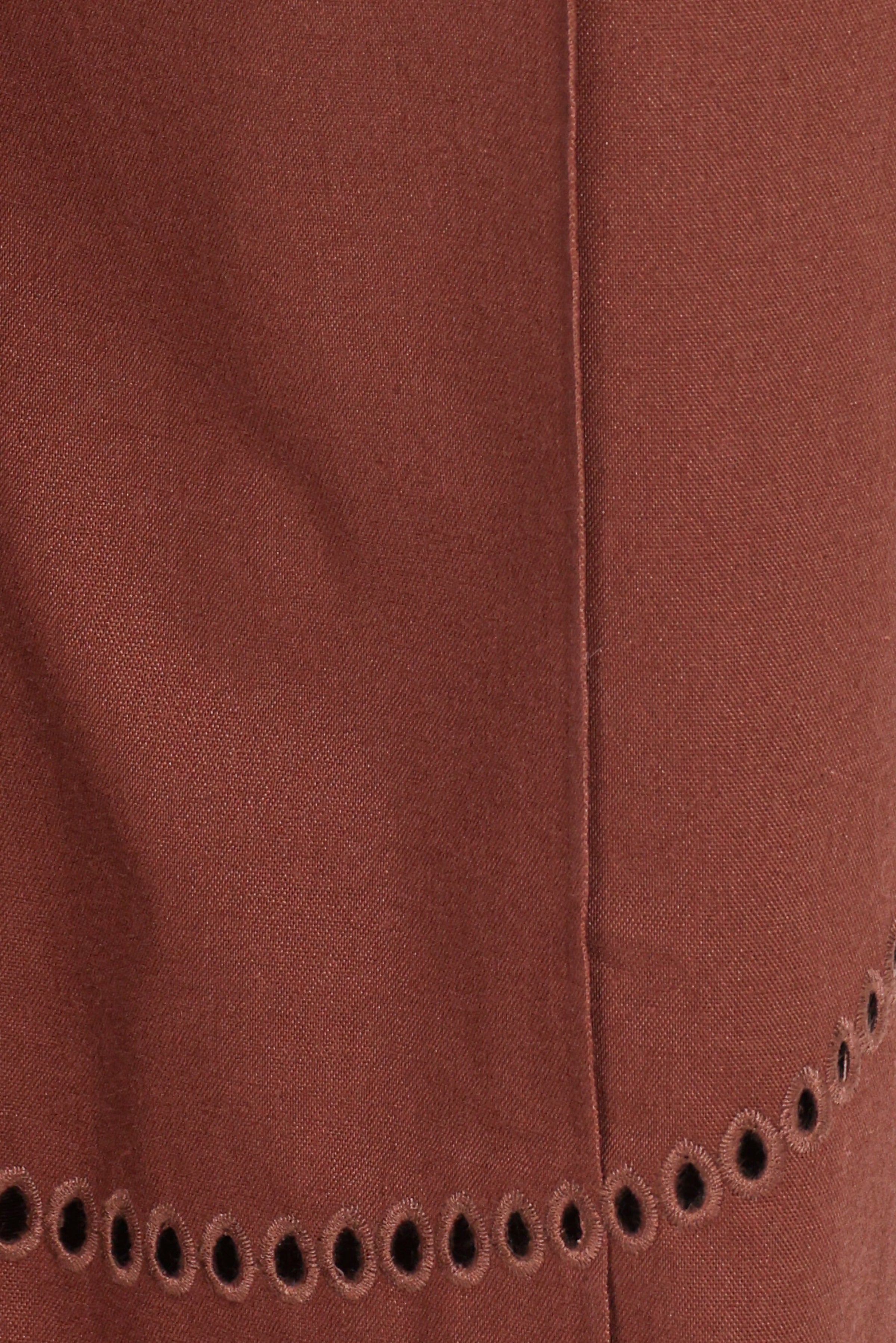 BOTTOMS Dalia Eyelet Pant - Brown