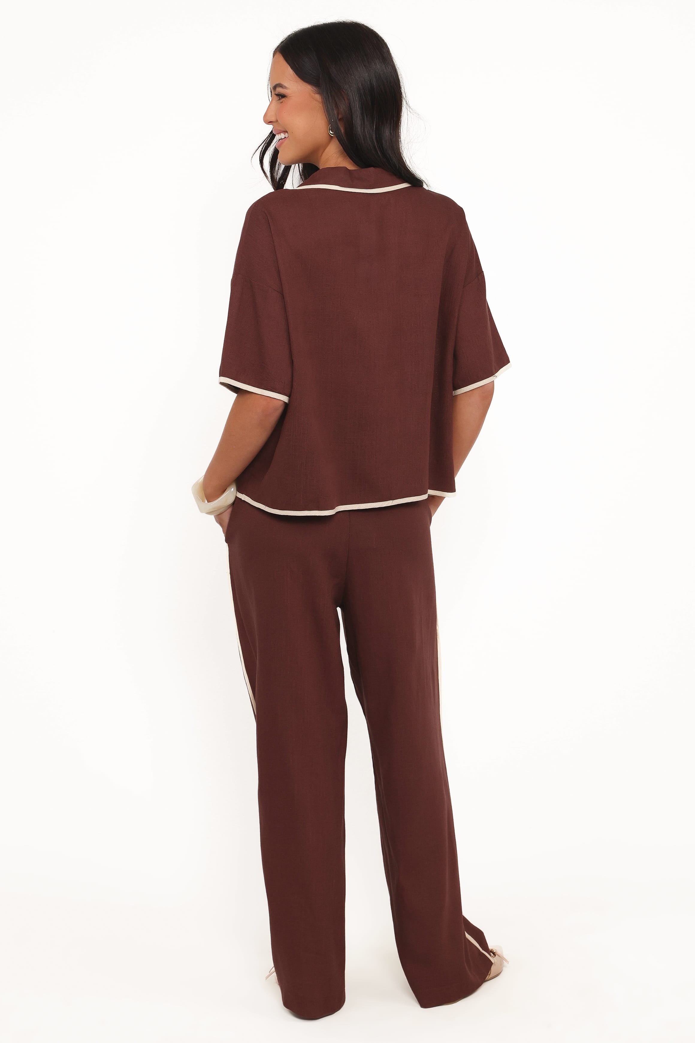BOTTOMS Dalton Pant - Brown Cream