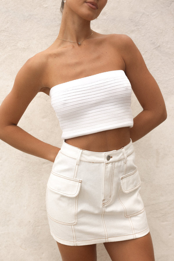 BOTTOMS Darcy Skirt - White