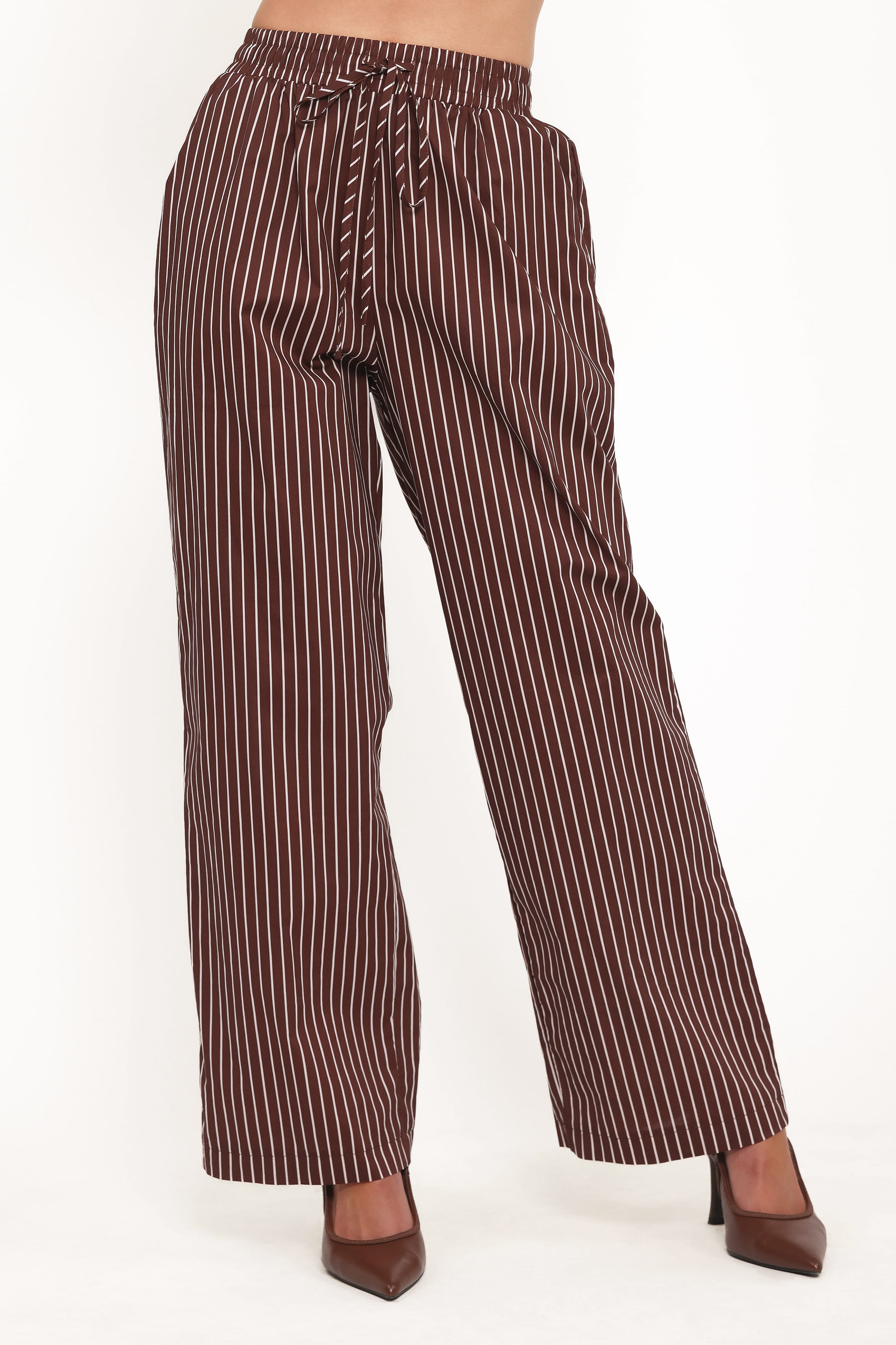 BOTTOMS Darya Pants - Chocolate Stripe