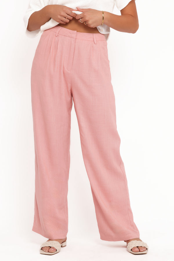 BOTTOMS Dean Linen Pants - Light Pink