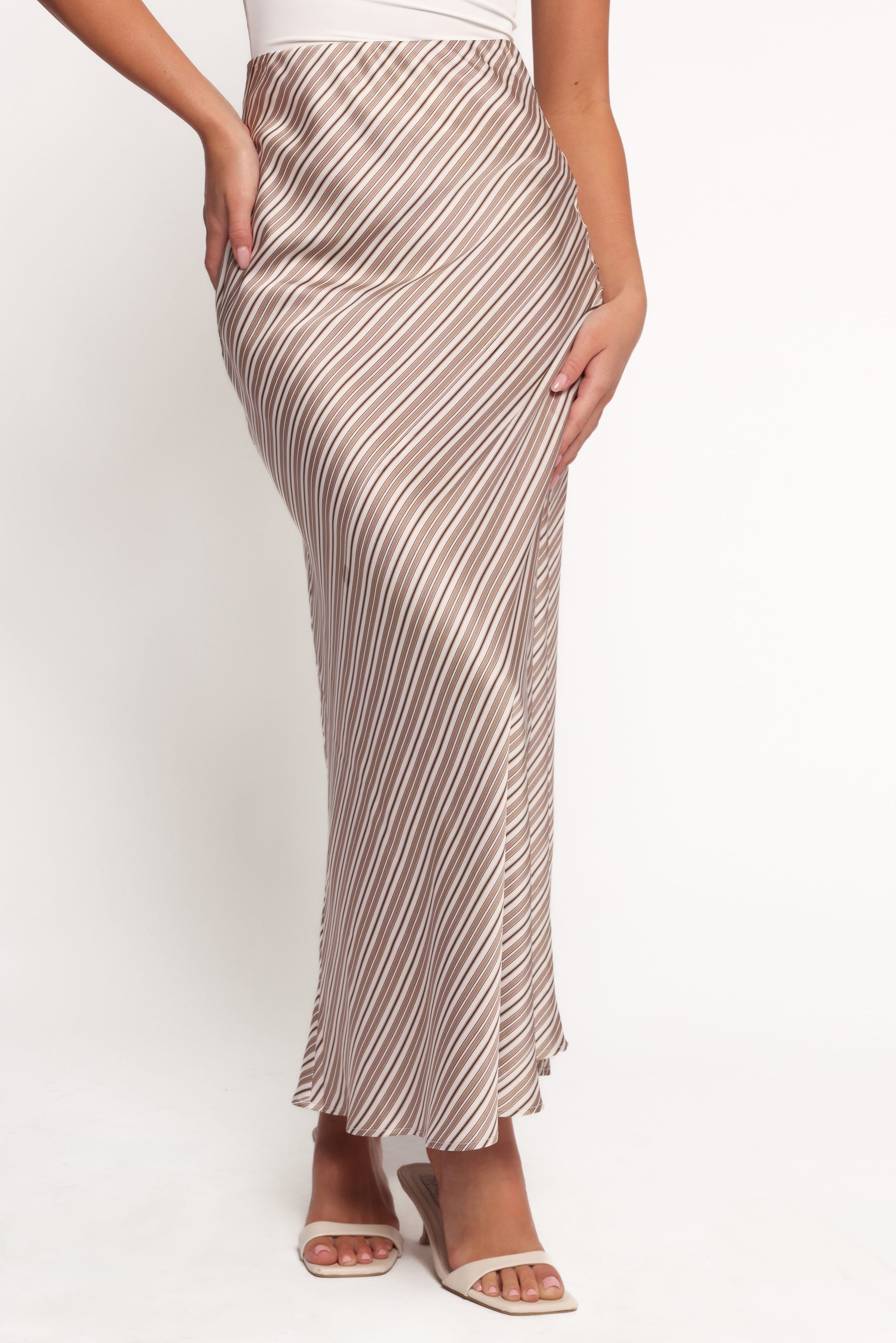 BOTTOMS Dellia Maxi Skirt - Brown Stripes