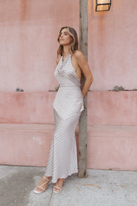 BOTTOMS Dellia Maxi Skirt - Brown Stripes