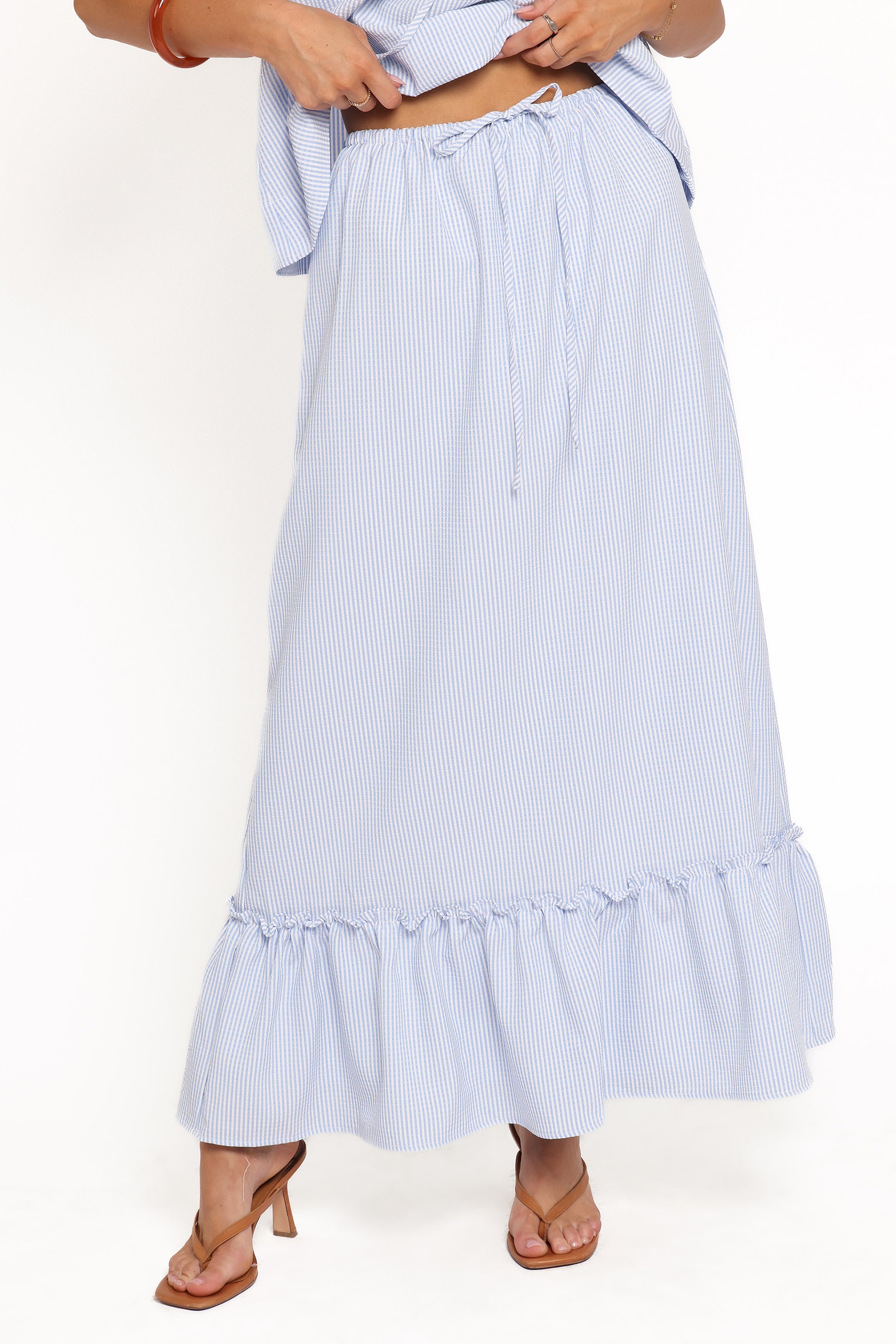 BOTTOMS Delyra Maxi Skirt - Blue Stripe