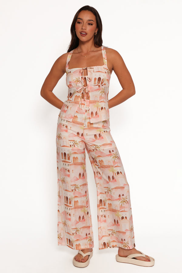 BOTTOMS Devina Pants - Tan Print