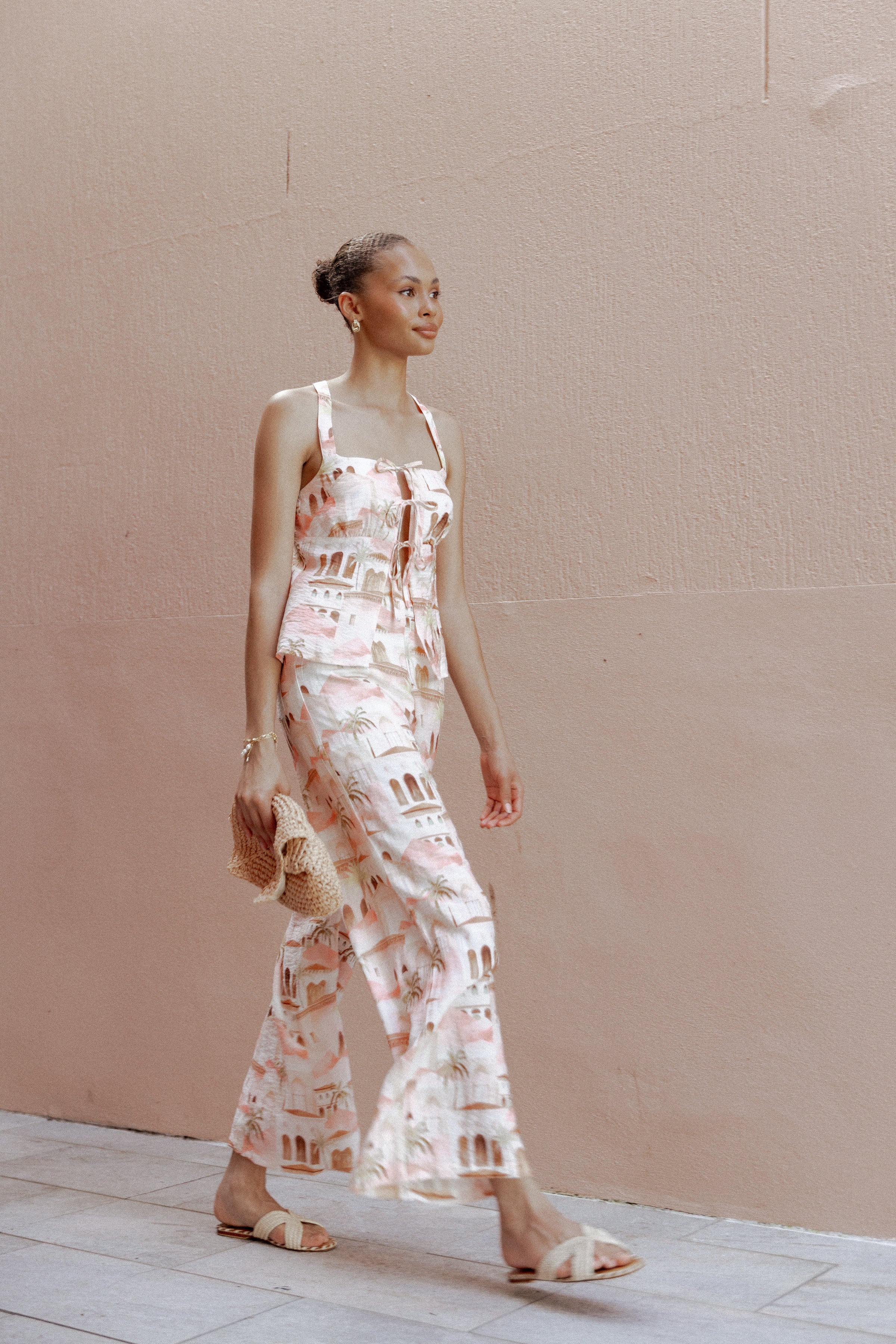 BOTTOMS Devina Pants - Tan Print