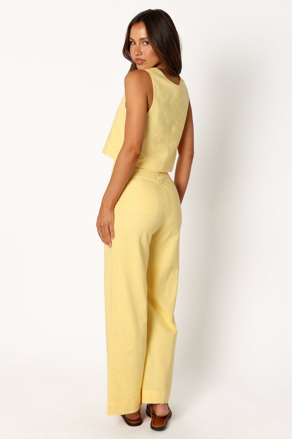 BOTTOMS Devlin Pant - Butter Yellow