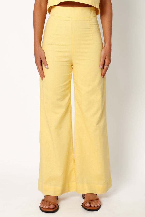 BOTTOMS Devlin Pant - Butter Yellow