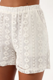 BOTTOMS @Eden Lace Shorts - White