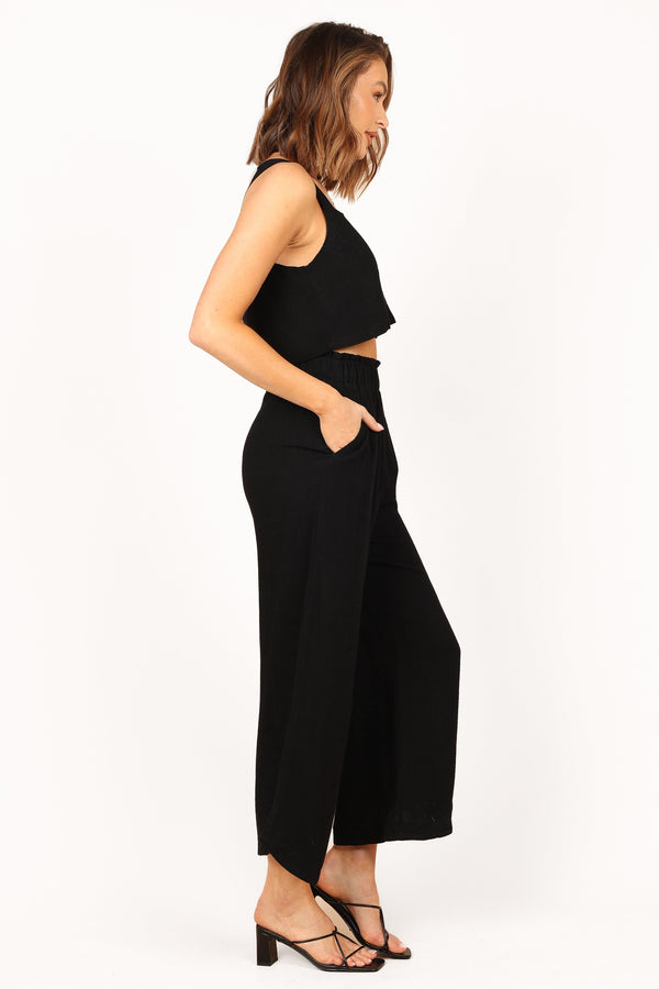 BOTTOMS Eleanor High Waisted Pants - Black