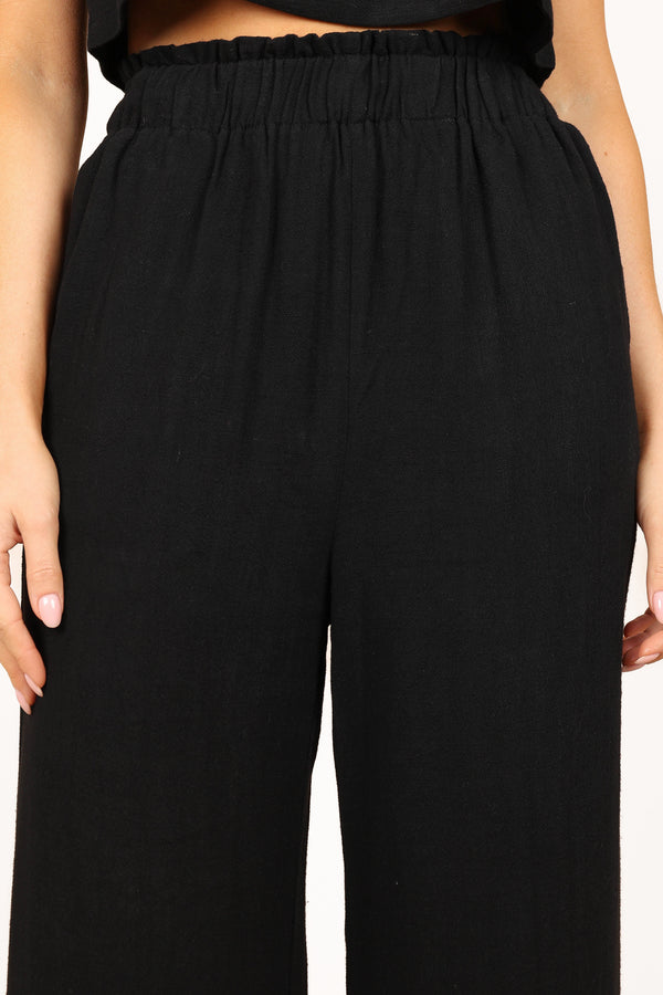 BOTTOMS Eleanor High Waisted Pants - Black