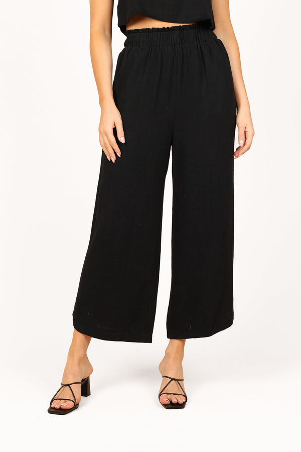 BOTTOMS Eleanor High Waisted Pants - Black