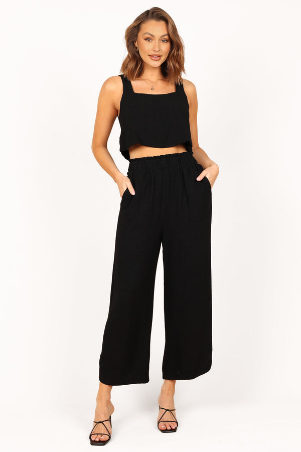 BOTTOMS Eleanor High Waisted Pants - Black