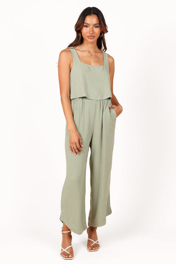 BOTTOMS Eleanor High Waisted Pants - Green