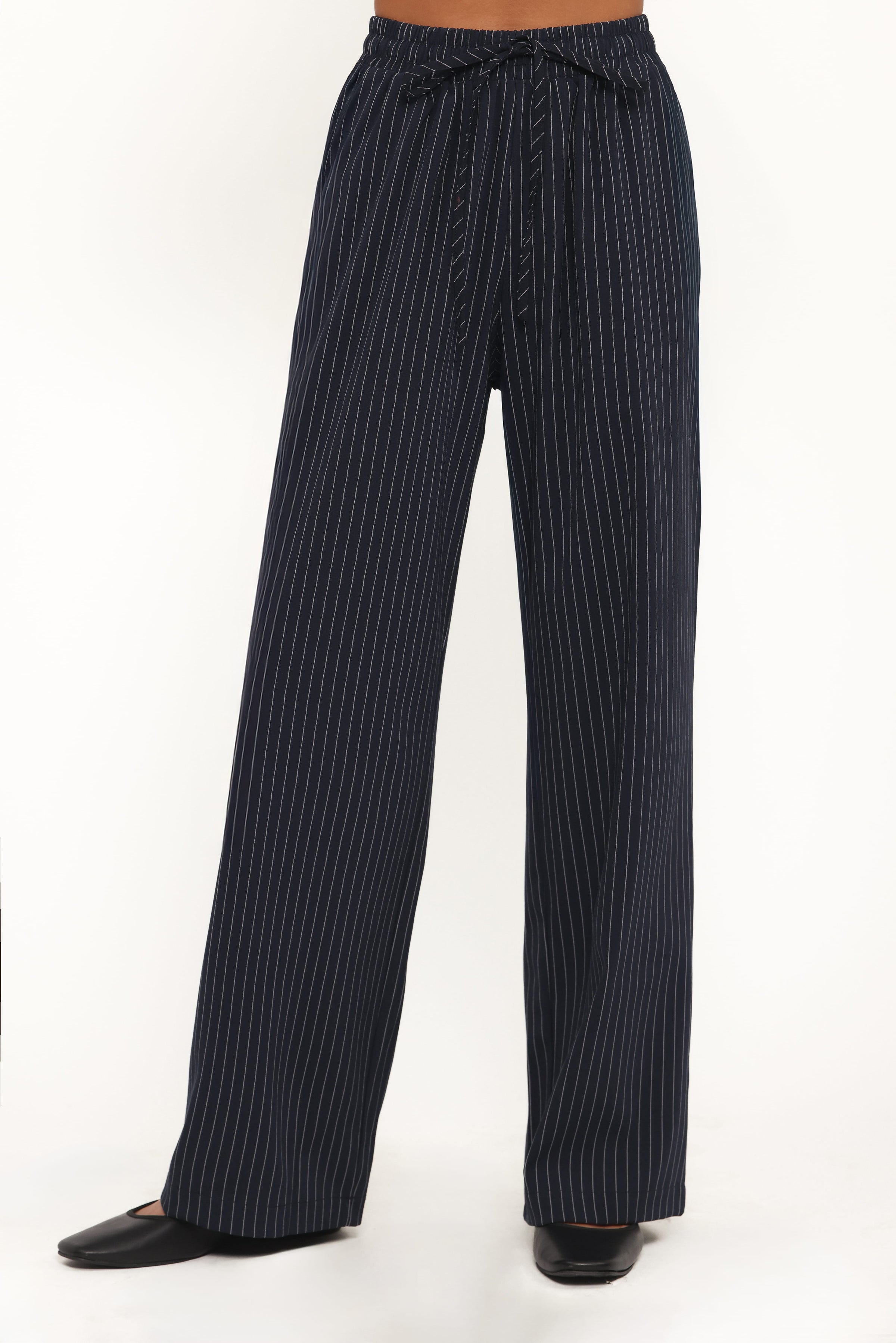 BOTTOMS Elijah Pants - Navy White Stripe