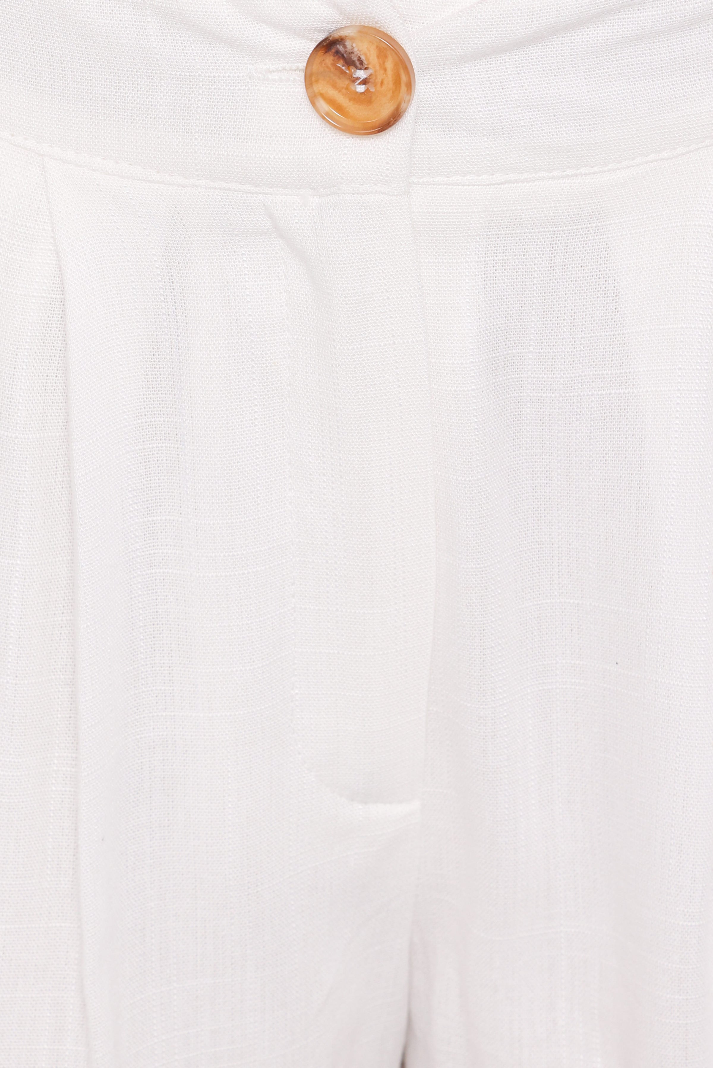 BOTTOMS Elinor Cuffed Linen Short - Cream