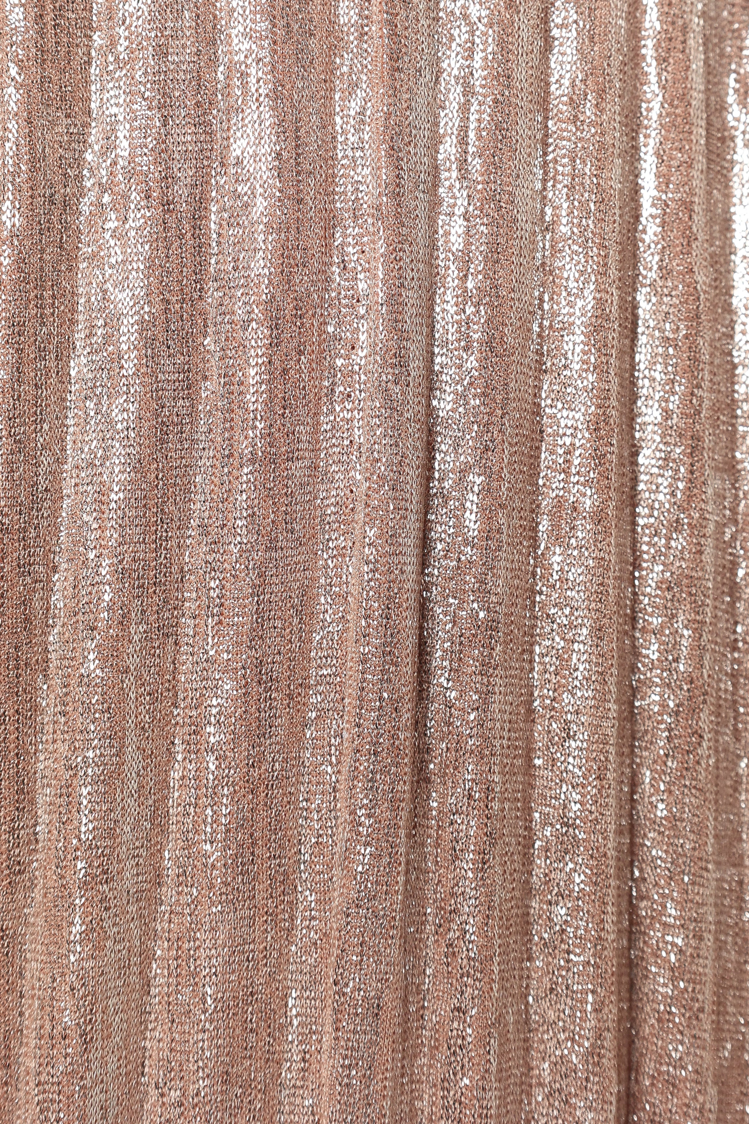 BOTTOMS @Elyse Plisse Midi Skirt- Blush