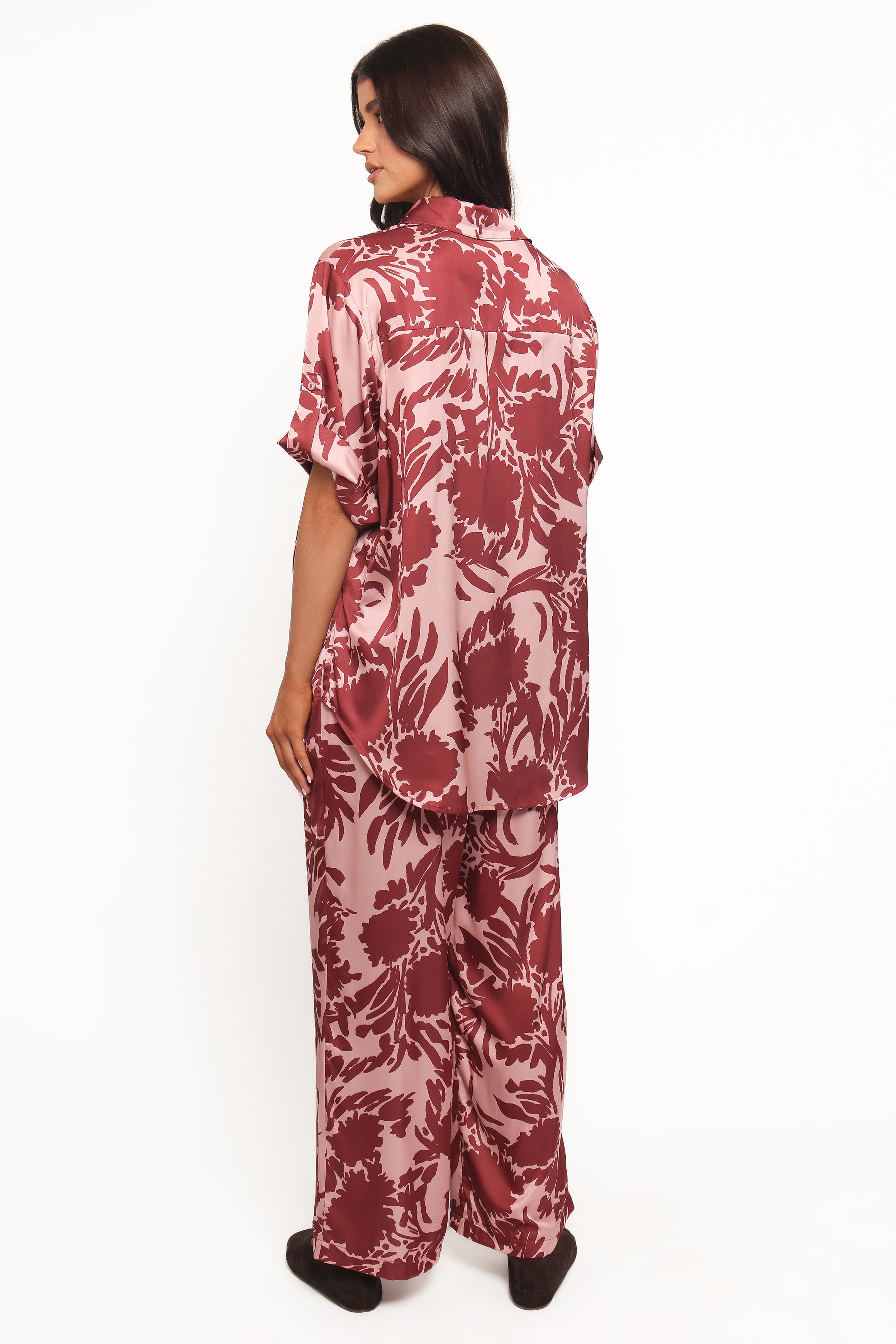 BOTTOMS Elysia Pants - Pink Burgundy