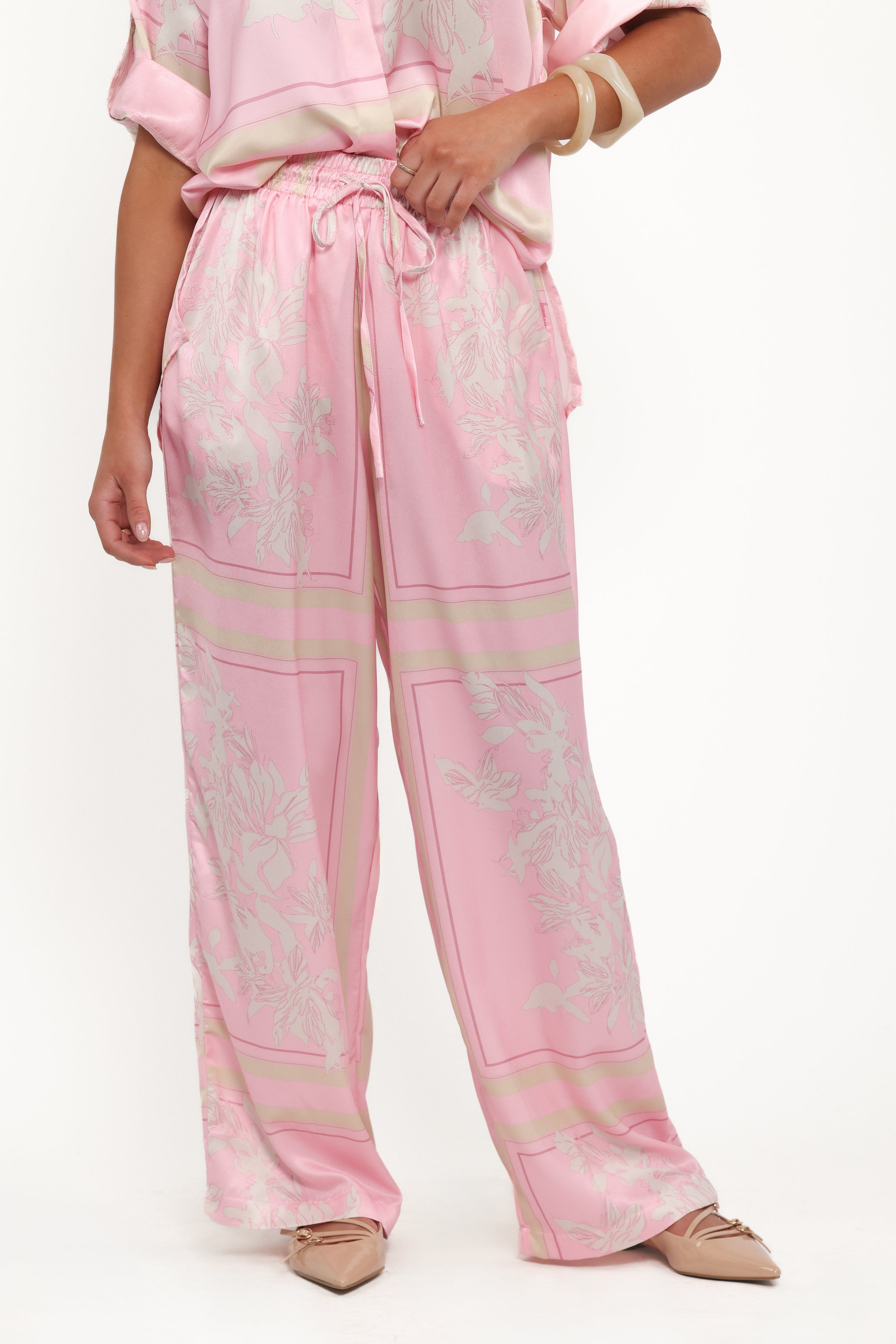 BOTTOMS Elysia Pants - Pink White