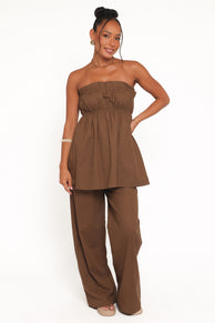 BOTTOMS Ember Cotton Pants - Brown