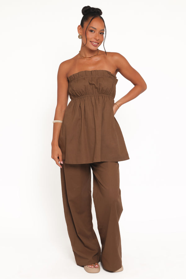 BOTTOMS Ember Cotton Pants - Brown
