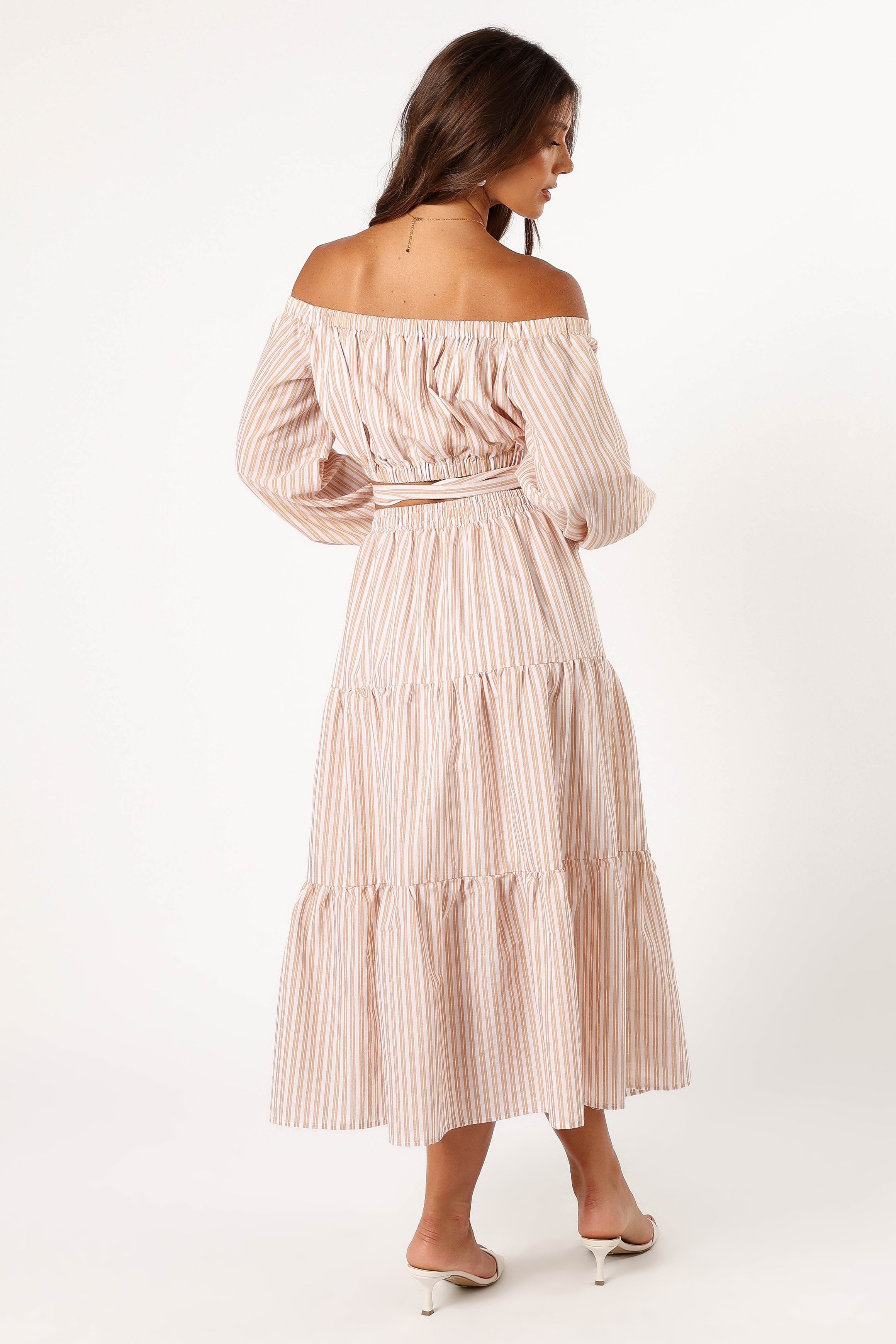 BOTTOMS @Emilia Midi Skirt - Beige Ivory (hold for V Day)