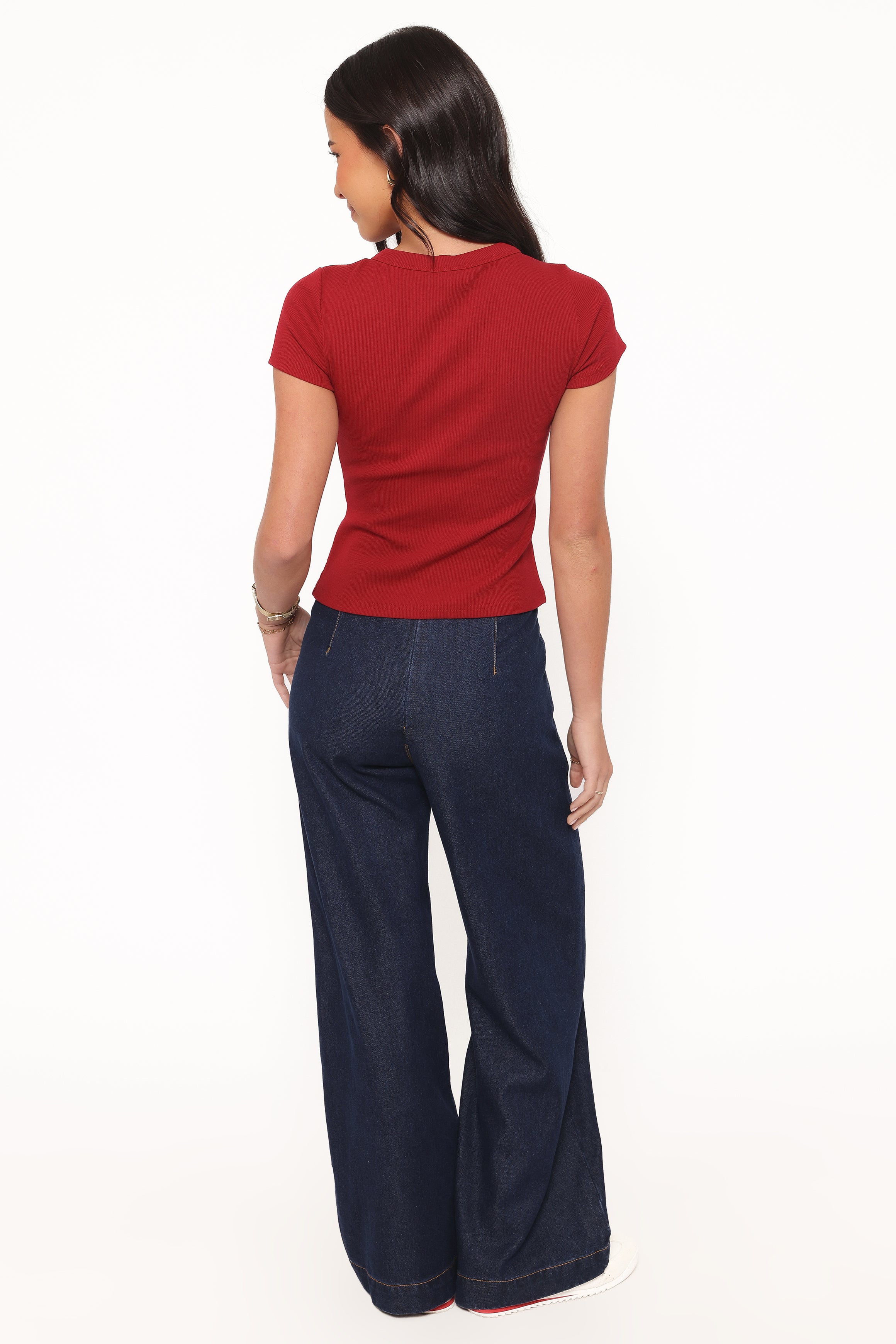 BOTTOMS Evandra Straight Leg Denim Trouser Pant - Indigo