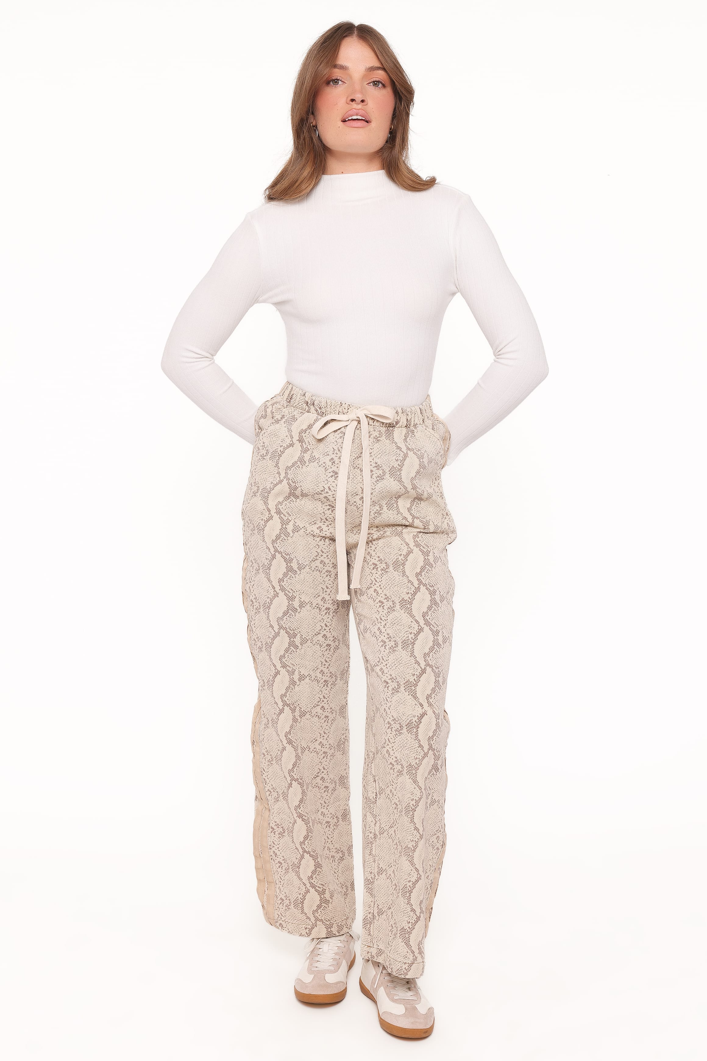 BOTTOMS Fletcher Denim Racer Pants - Snake Print