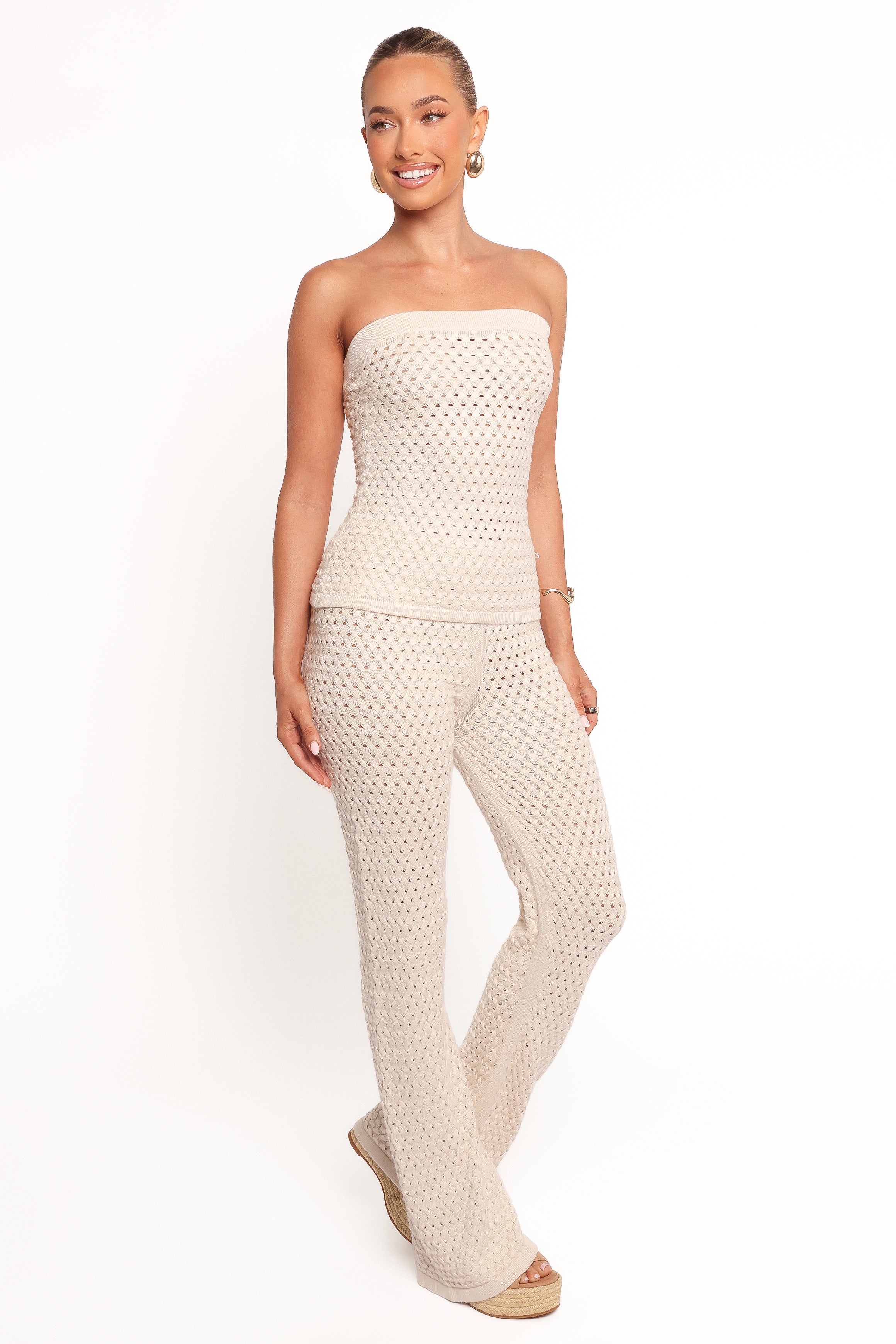 BOTTOMS Fonte Knit Pants - Cream