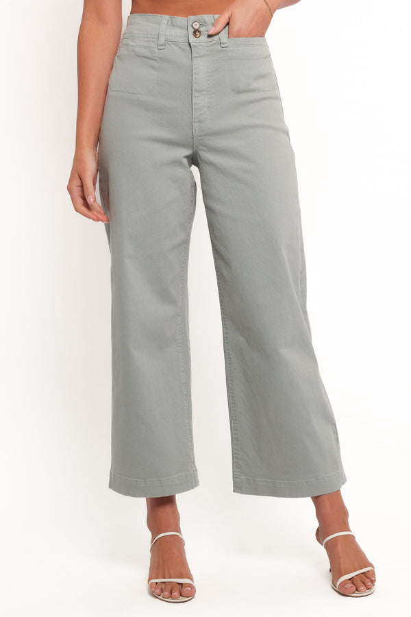 BOTTOMS Gemma Cropped Wide Leg Jean - Zuma