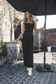 BOTTOMS Georgia Wide Leg Pant - Black