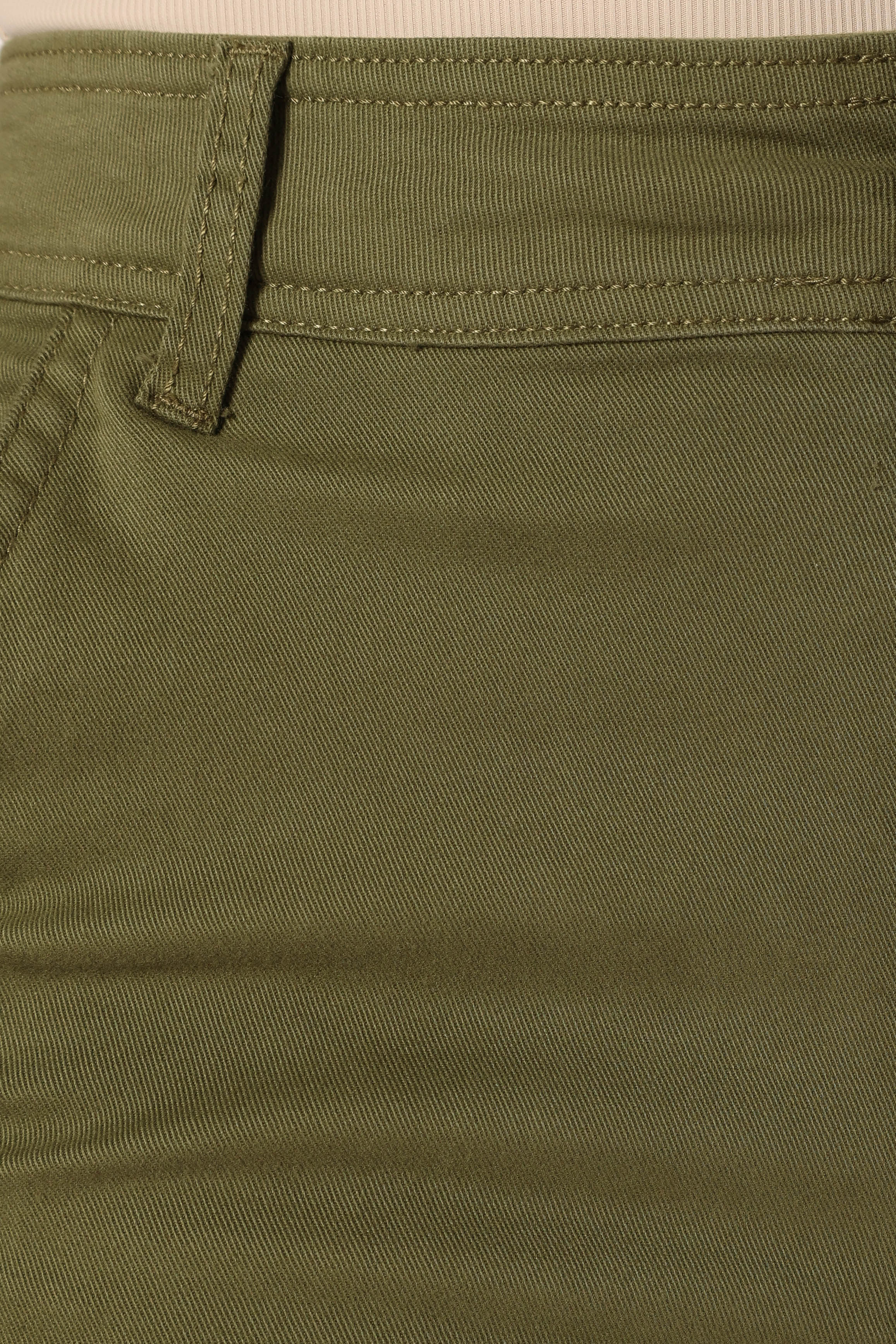 BOTTOMS @Georgia Wide Leg Pant - Dark Olive